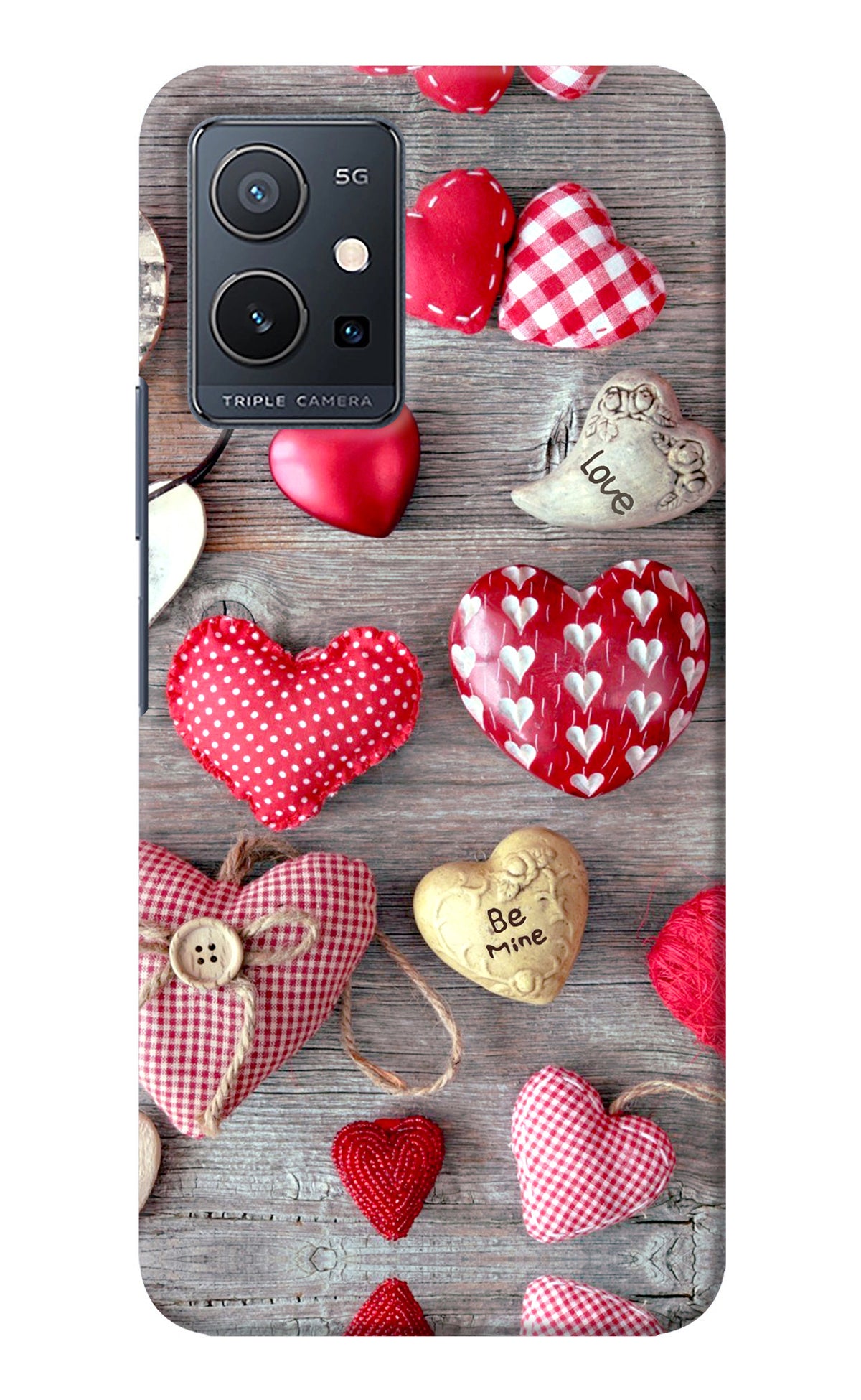 Love Wallpaper Vivo Y75 5G/Vivo T1 5G Back Cover