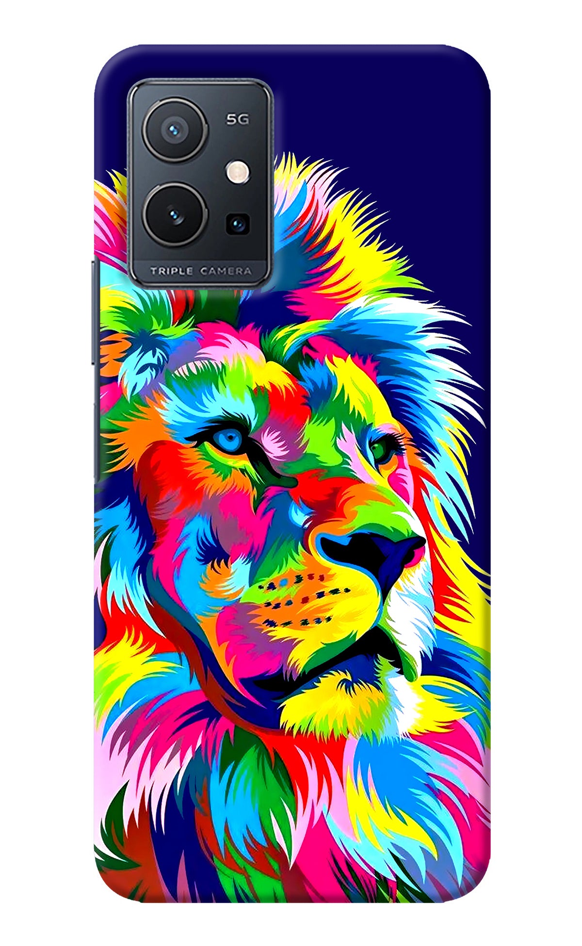 Vector Art Lion Vivo Y75 5G/Vivo T1 5G Back Cover