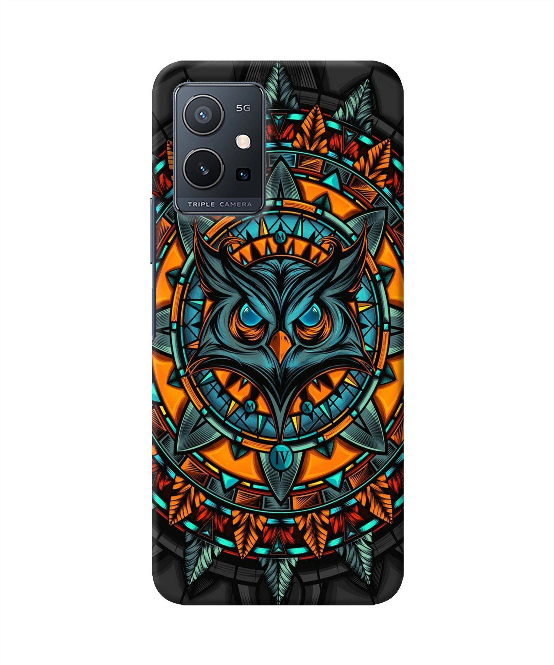 Angry Owl Art Vivo Y75 5G/Vivo T1 5G Back Cover