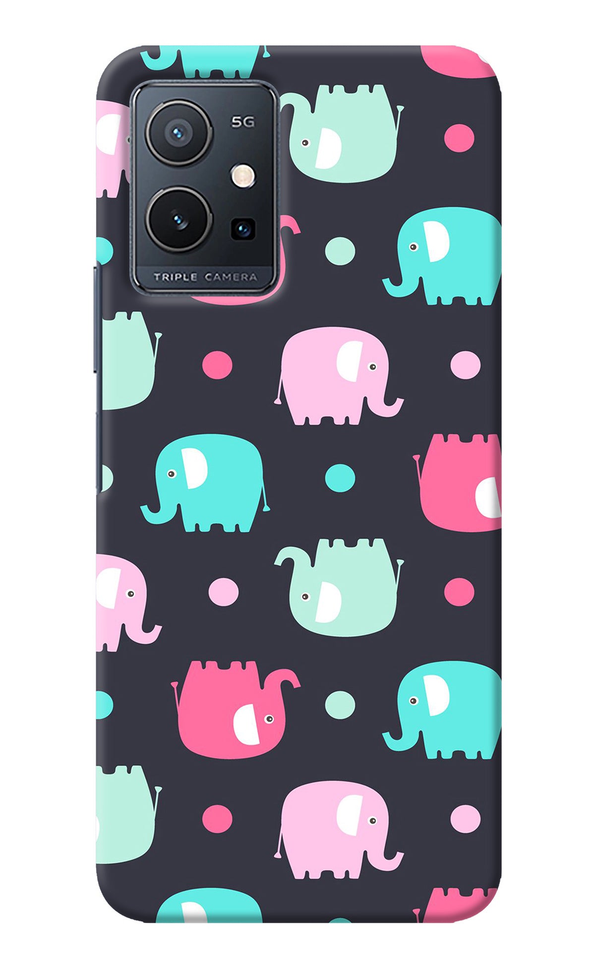 Elephants Vivo Y75 5G/Vivo T1 5G Back Cover