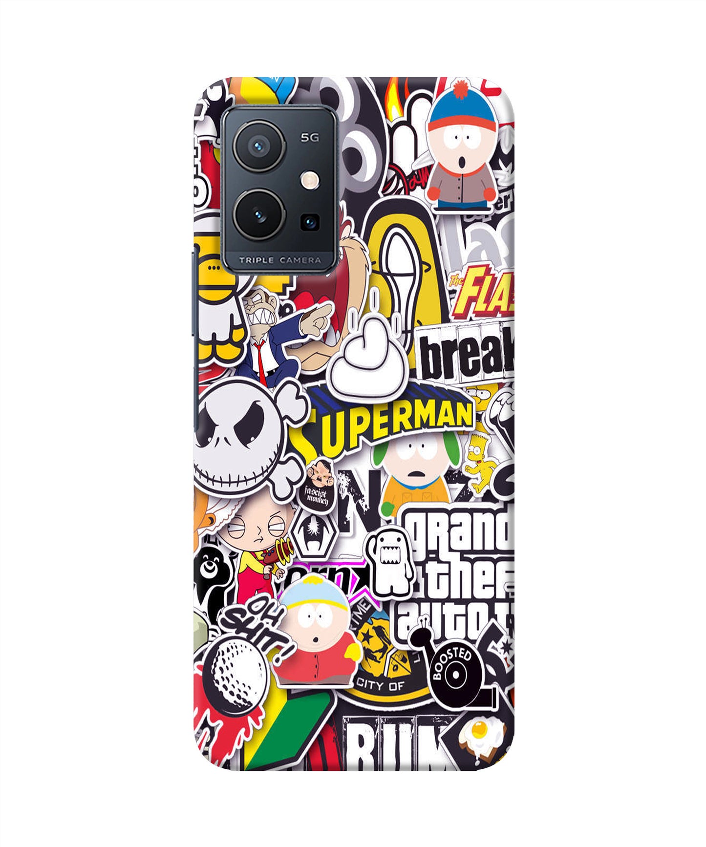 Sticker Bomb Vivo Y75 5G/Vivo T1 5G Back Cover