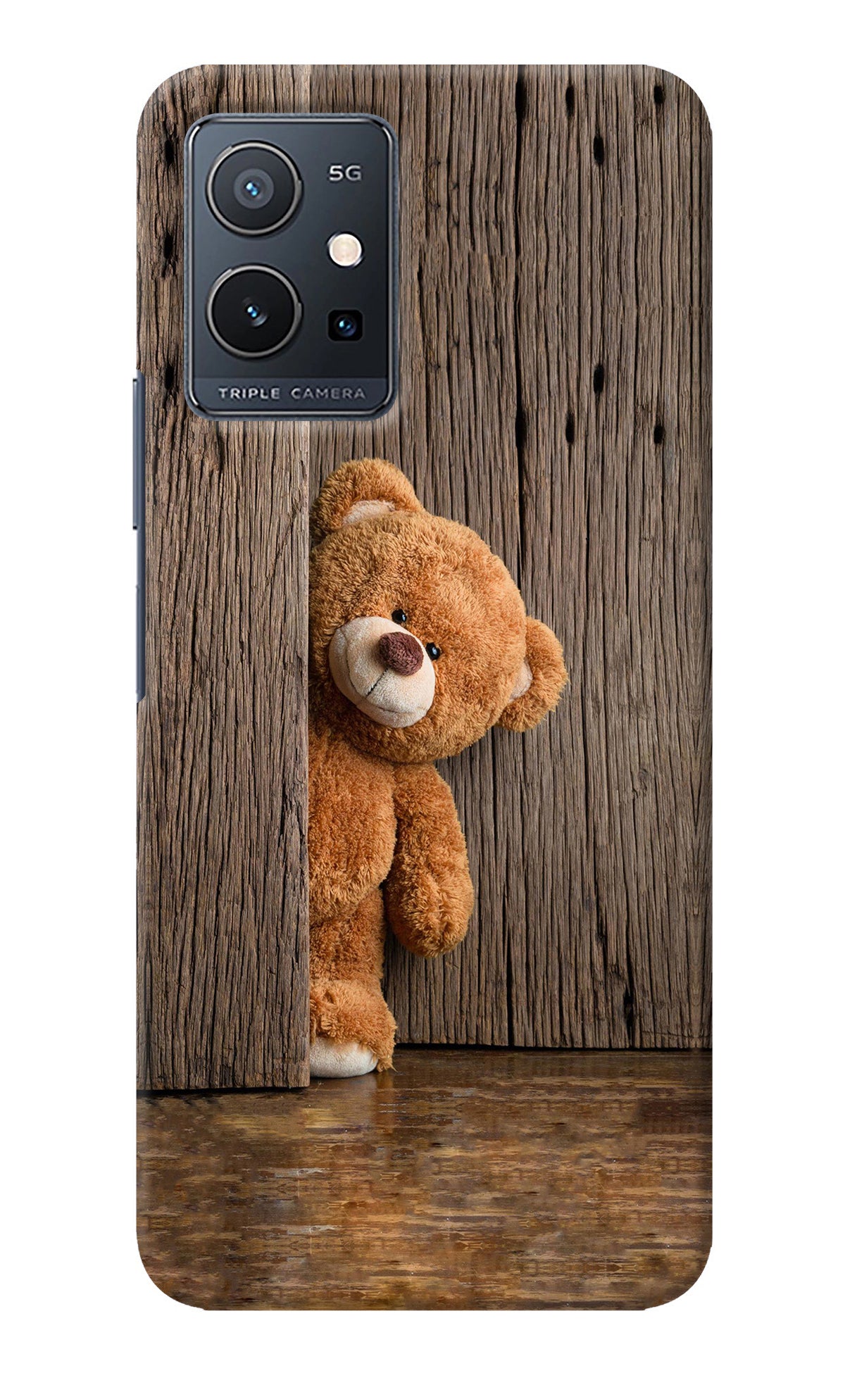 Teddy Wooden Vivo Y75 5G/Vivo T1 5G Back Cover