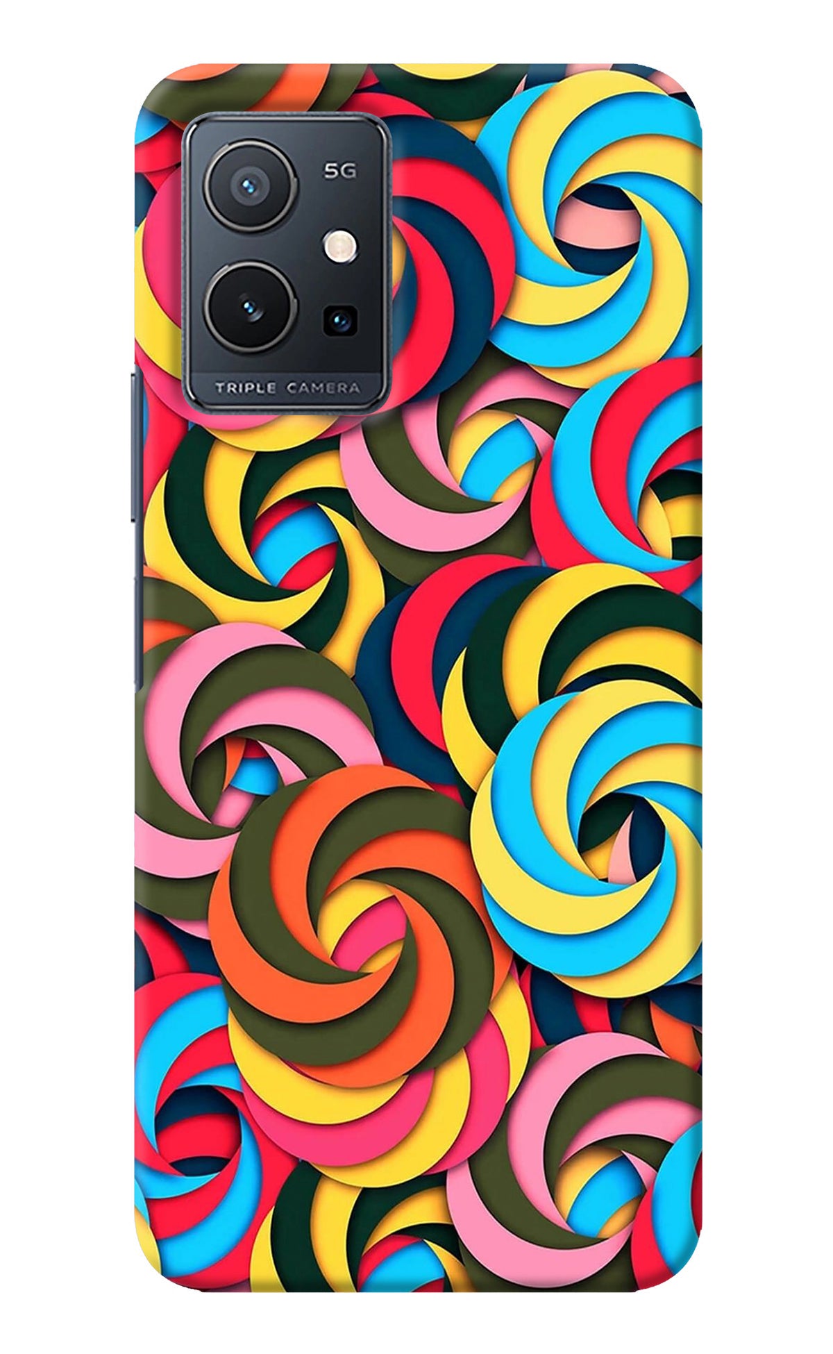 Spiral Pattern Vivo Y75 5G/Vivo T1 5G Back Cover