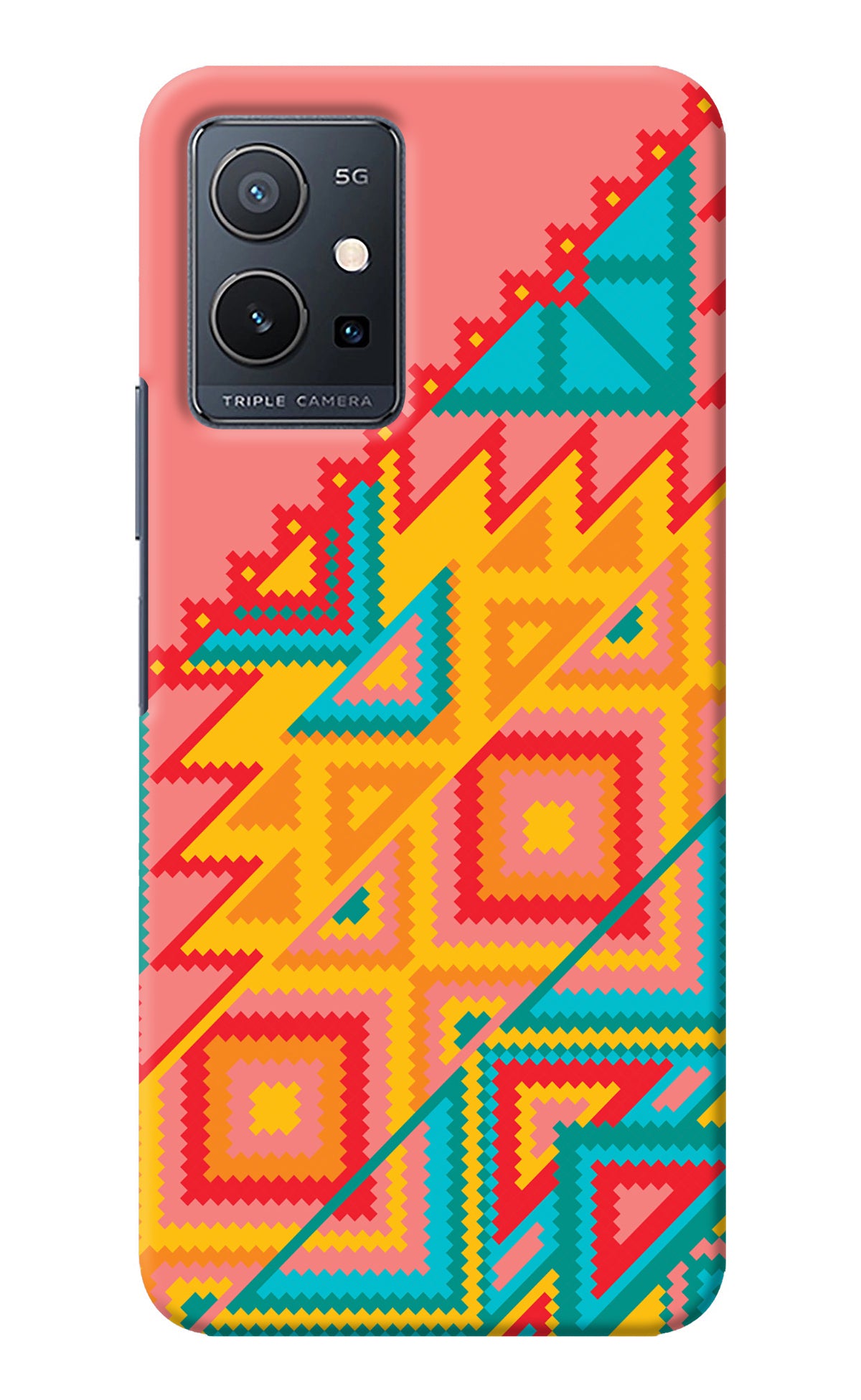 Aztec Tribal Vivo Y75 5G/Vivo T1 5G Back Cover