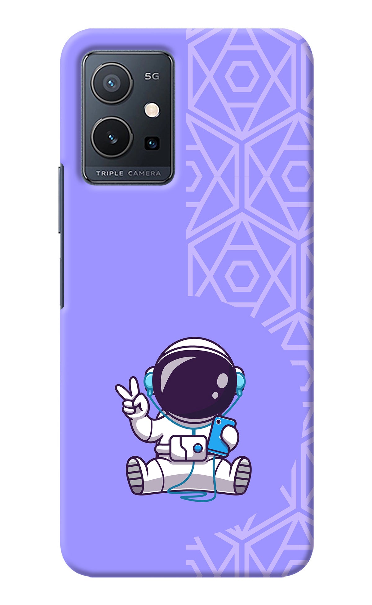 Cute Astronaut Chilling Vivo Y75 5G/Vivo T1 5G Back Cover