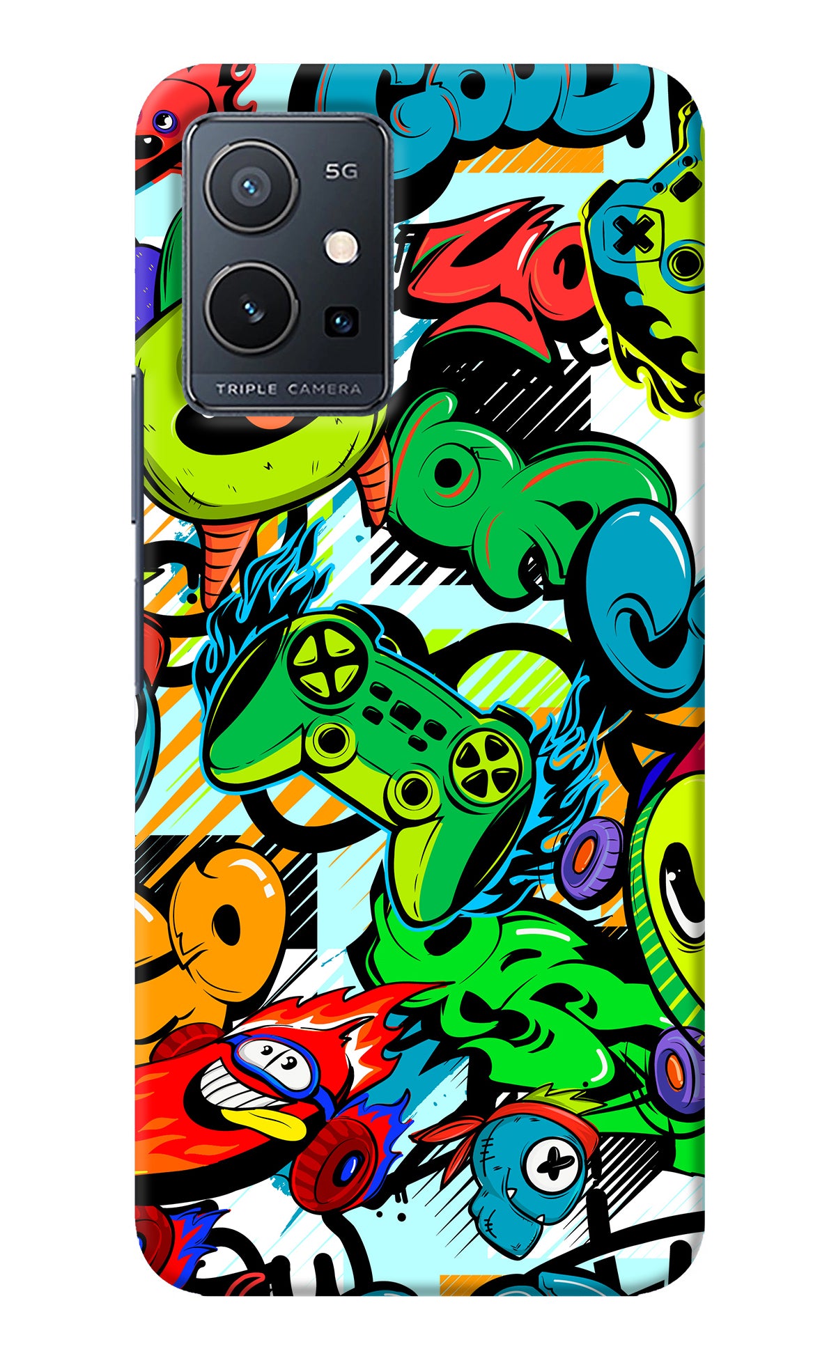 Game Doodle Vivo Y75 5G/Vivo T1 5G Back Cover