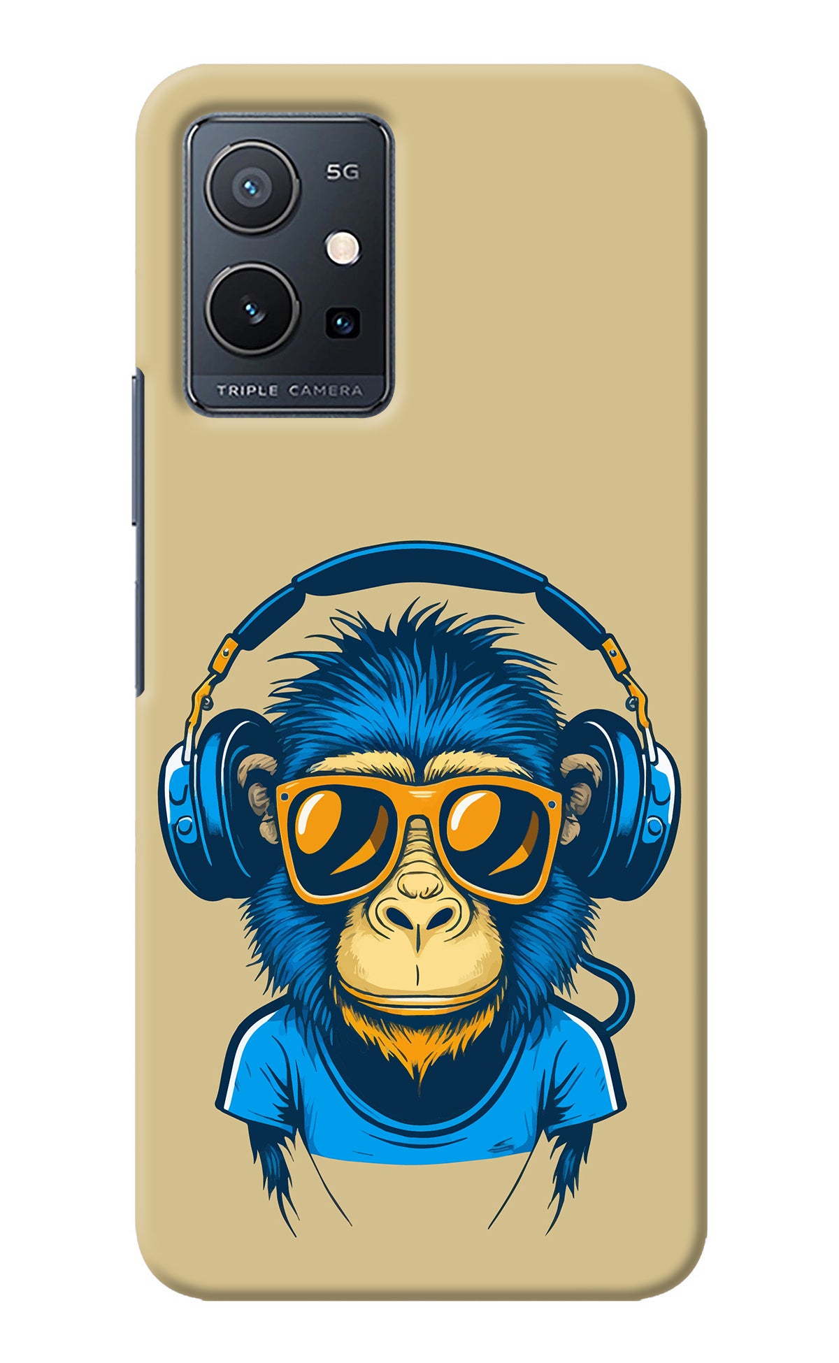 Monkey Headphone Vivo Y75 5G/Vivo T1 5G Back Cover