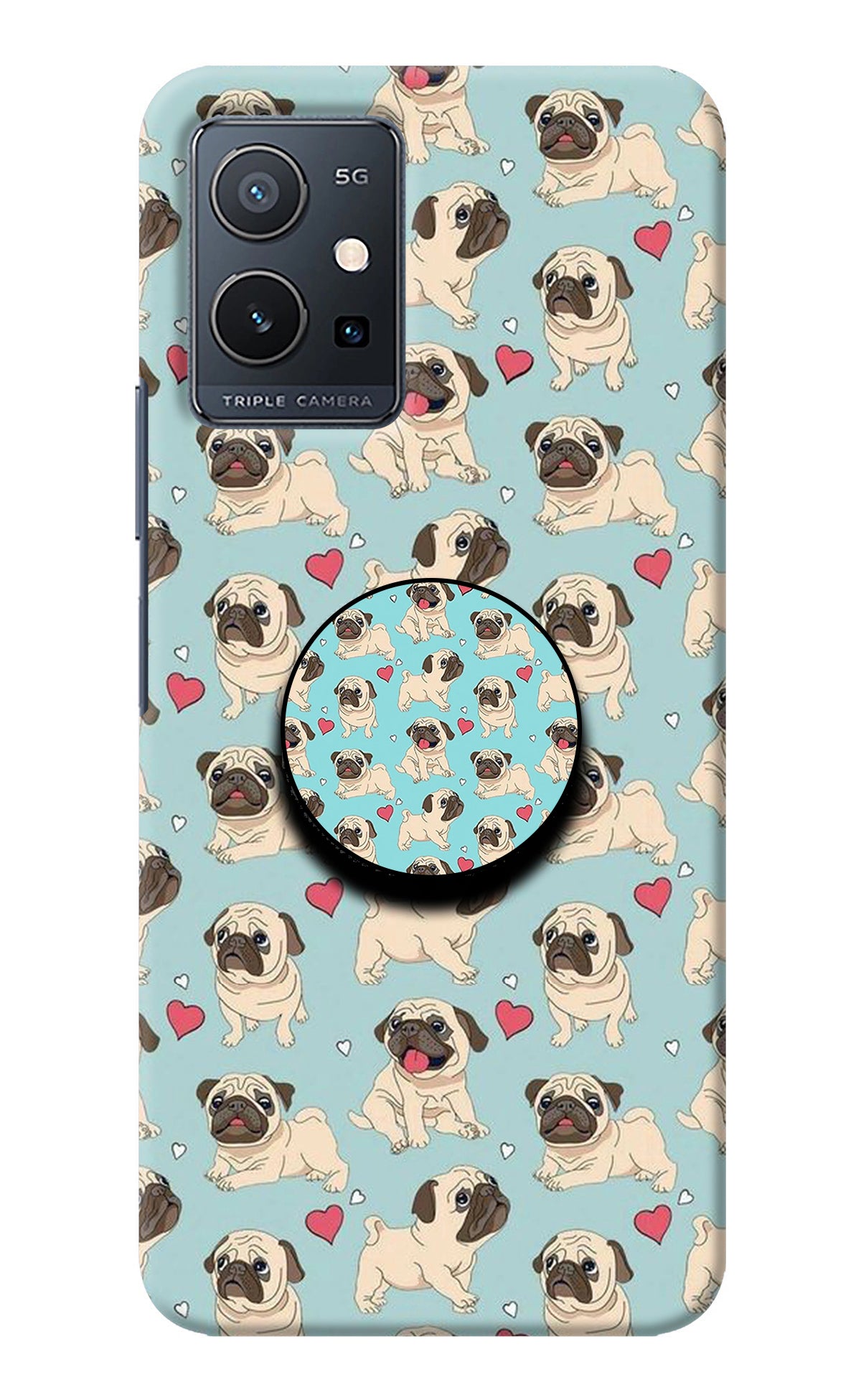 Pug Dog Vivo Y75 5G/Vivo T1 5G Pop Case