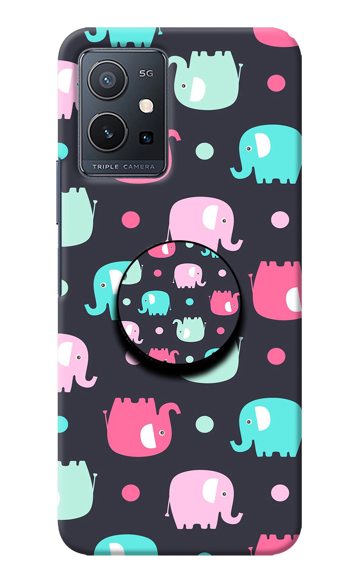 Baby Elephants Vivo Y75 5G/Vivo T1 5G Pop Case