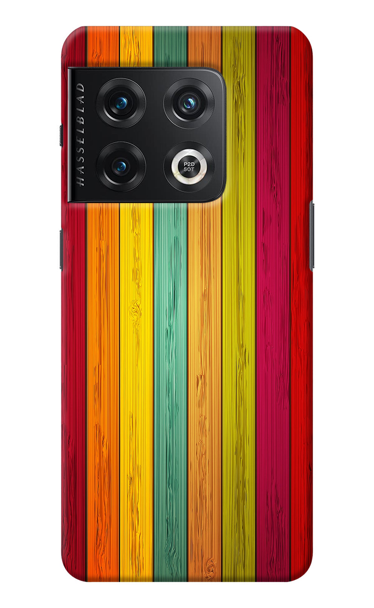 Multicolor Wooden OnePlus 10 Pro 5G Back Cover