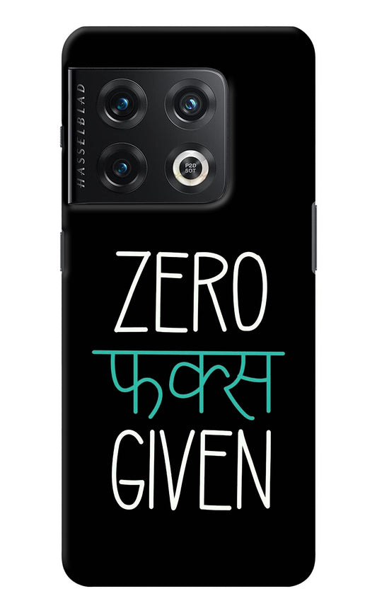 Zero Fucks Given OnePlus 10 Pro 5G Back Cover