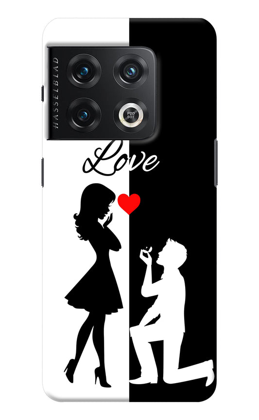 Love Propose Black And White OnePlus 10 Pro 5G Back Cover