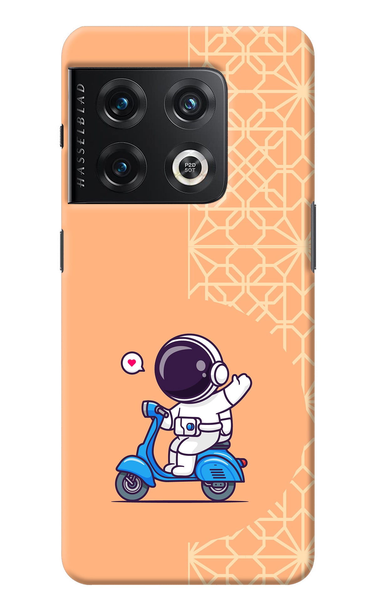 Cute Astronaut Riding OnePlus 10 Pro 5G Back Cover