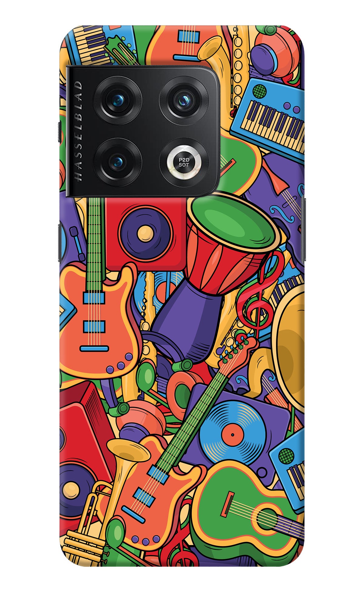 Music Instrument Doodle OnePlus 10 Pro 5G Back Cover