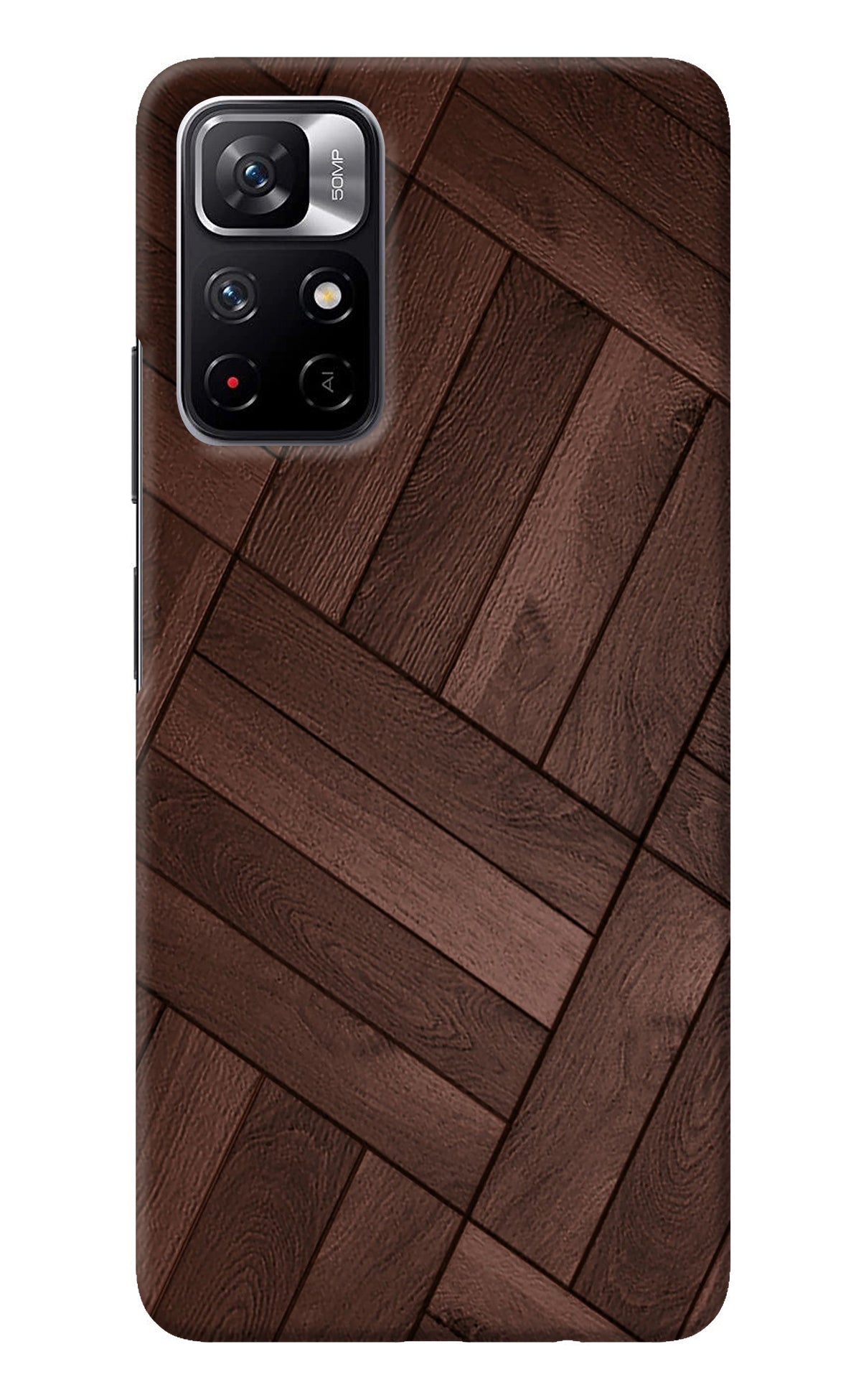 Wooden Texture Design Poco M4 Pro 5G Back Cover