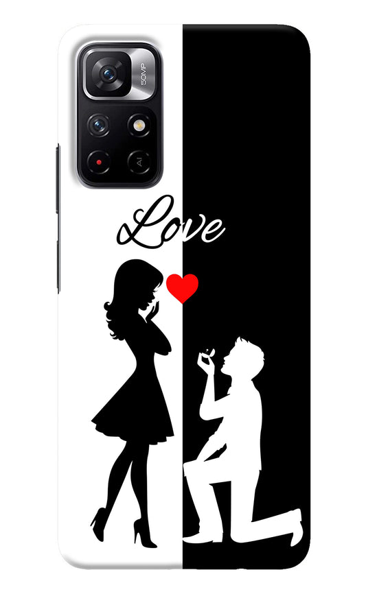 Love Propose Black And White Poco M4 Pro 5G Back Cover