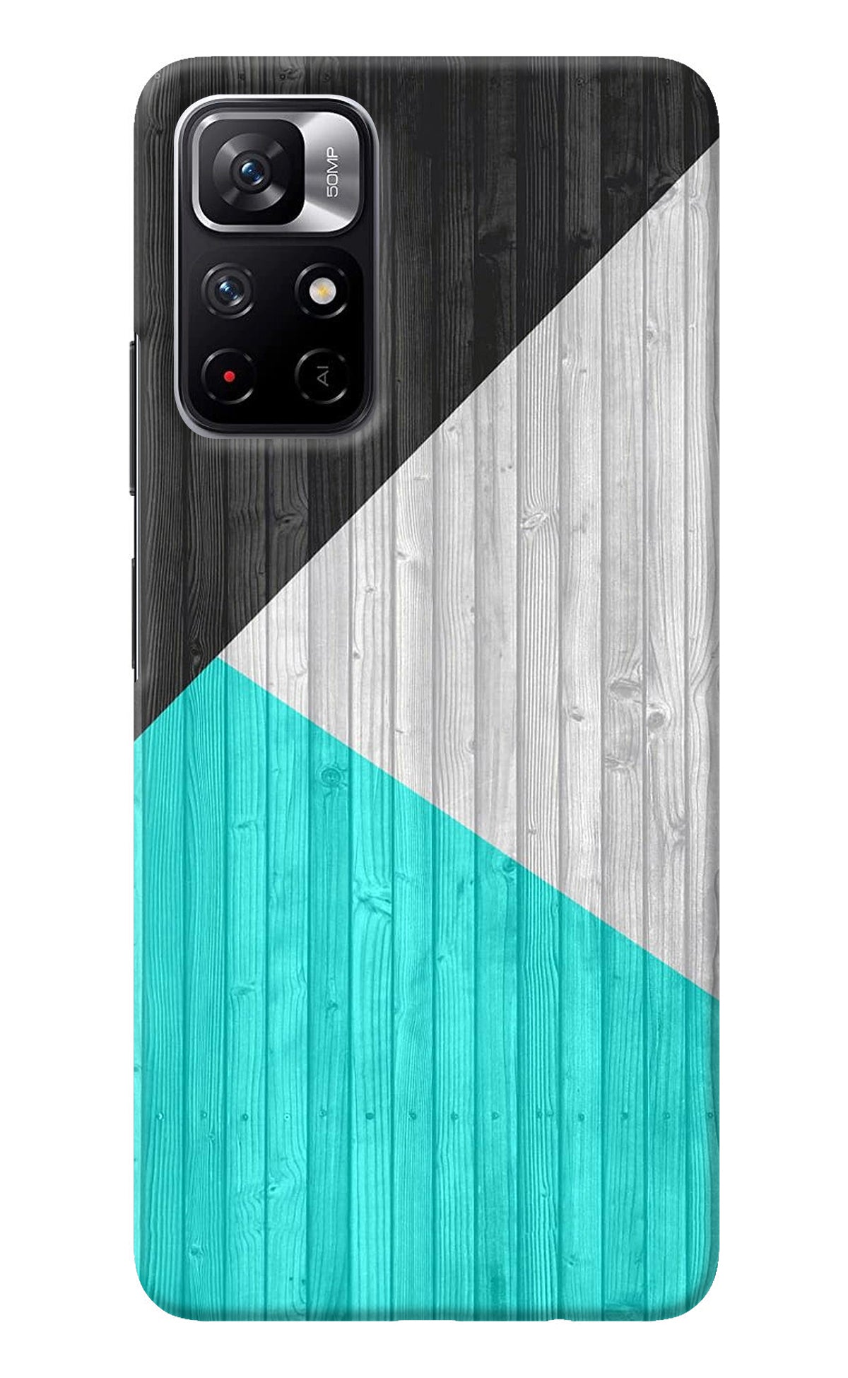Wooden Abstract Poco M4 Pro 5G Back Cover