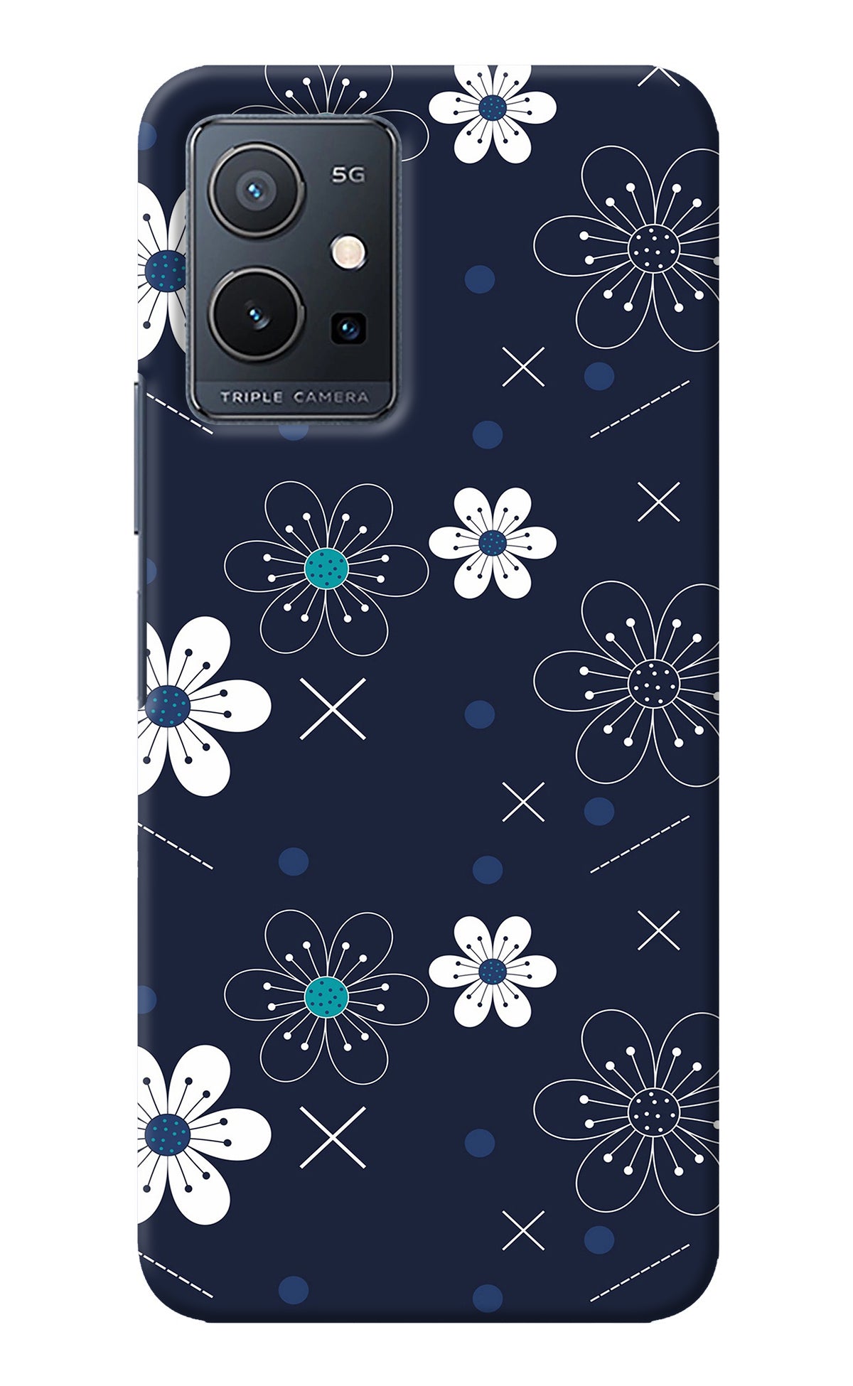 Flowers IQOO Z6 5G (not 44W) Back Cover