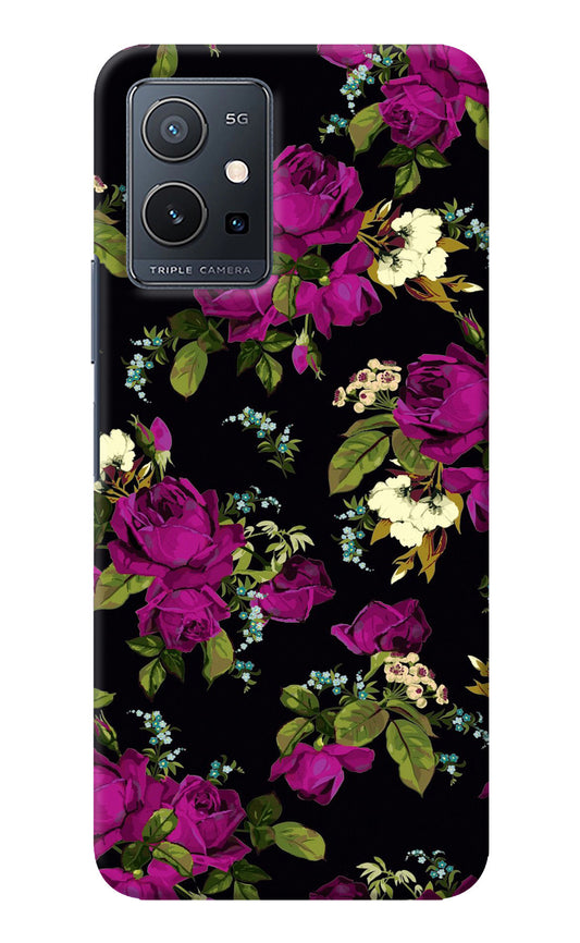 Flowers IQOO Z6 5G (not 44W) Back Cover