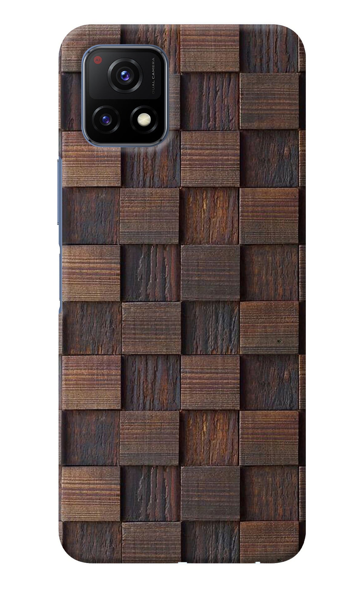 Wooden Cube Design Vivo Y72 5G Back Cover