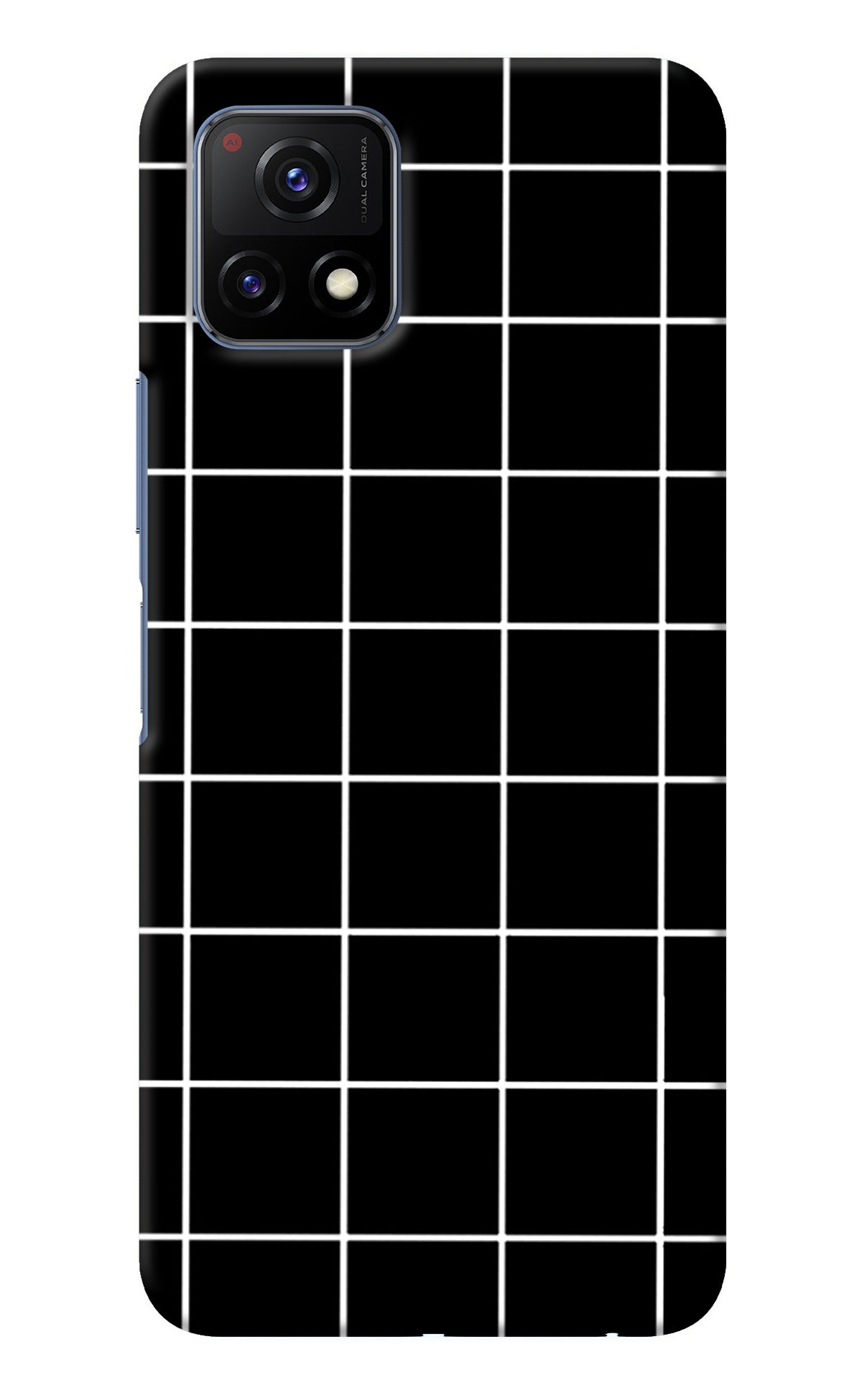 White Grid Vivo Y72 5G Back Cover