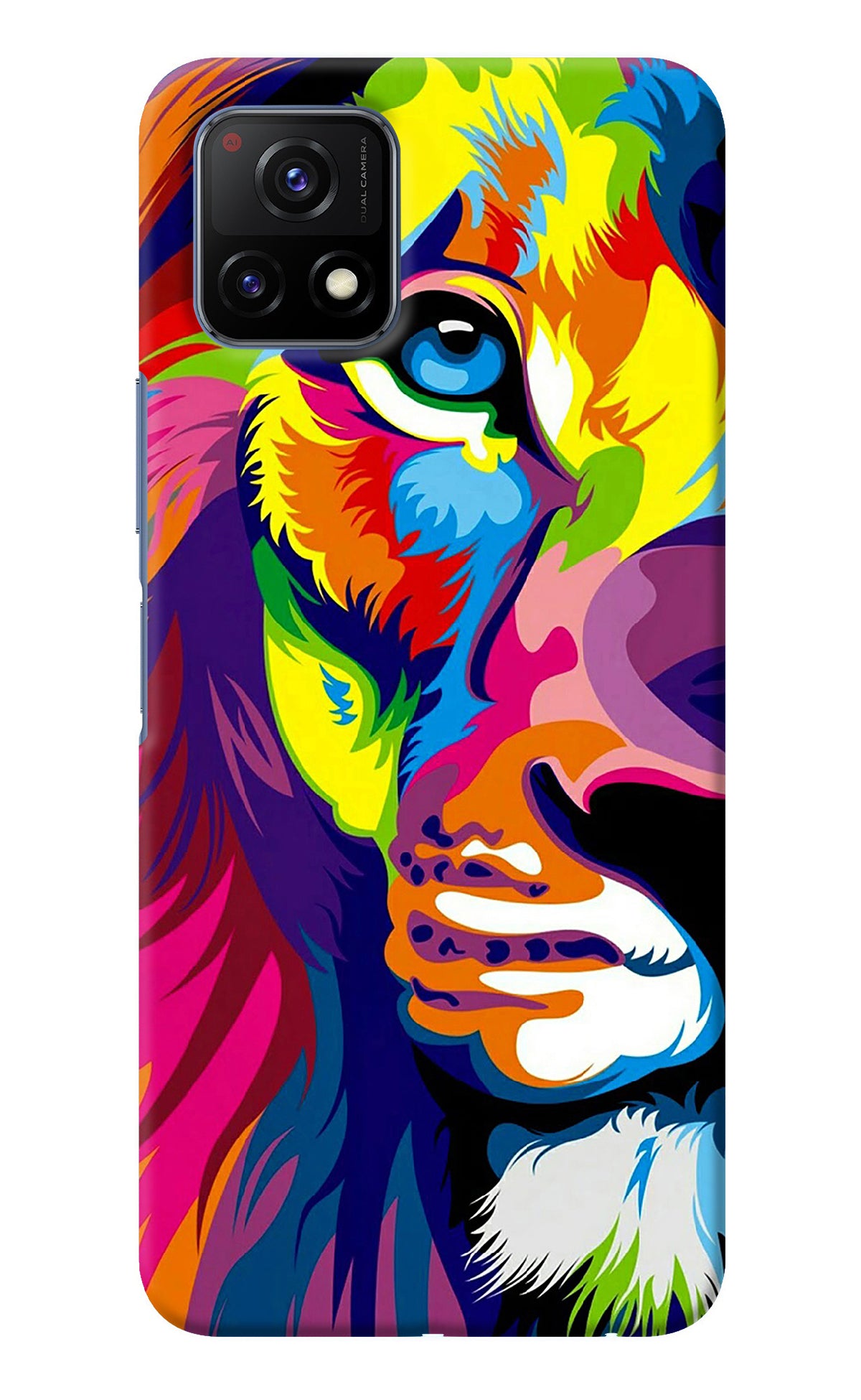 Lion Half Face Vivo Y72 5G Back Cover