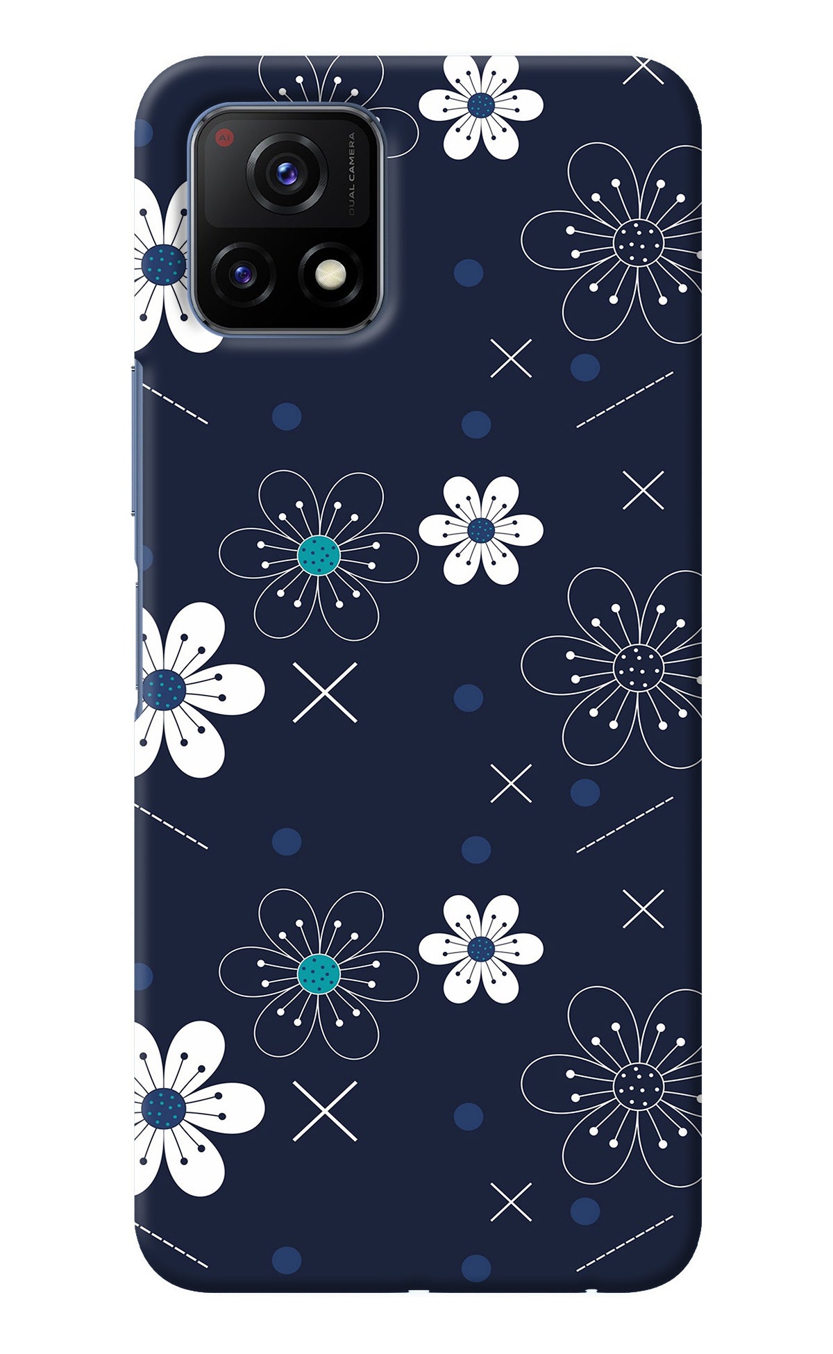 Flowers Vivo Y72 5G Back Cover