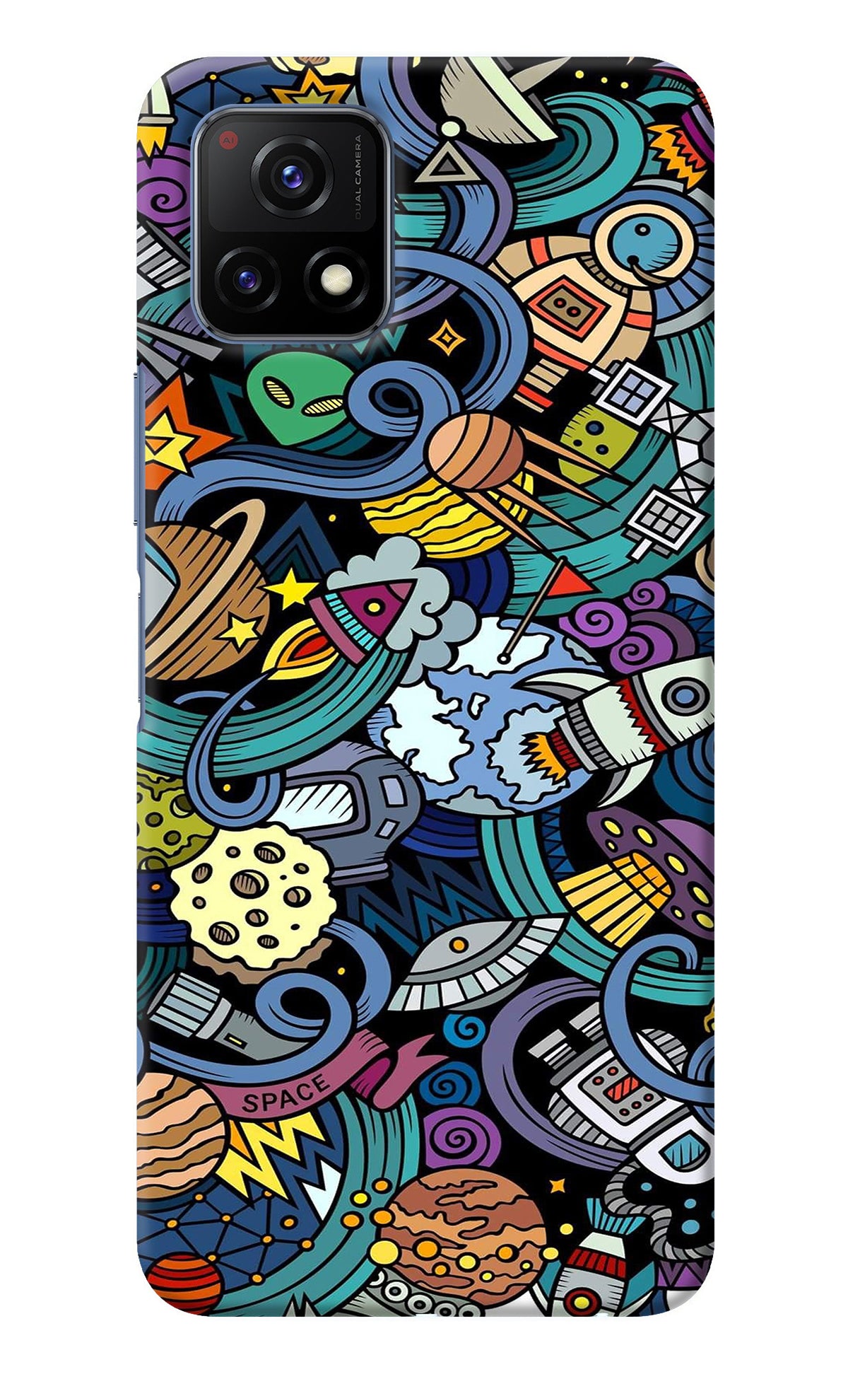 Space Abstract Vivo Y72 5G Back Cover