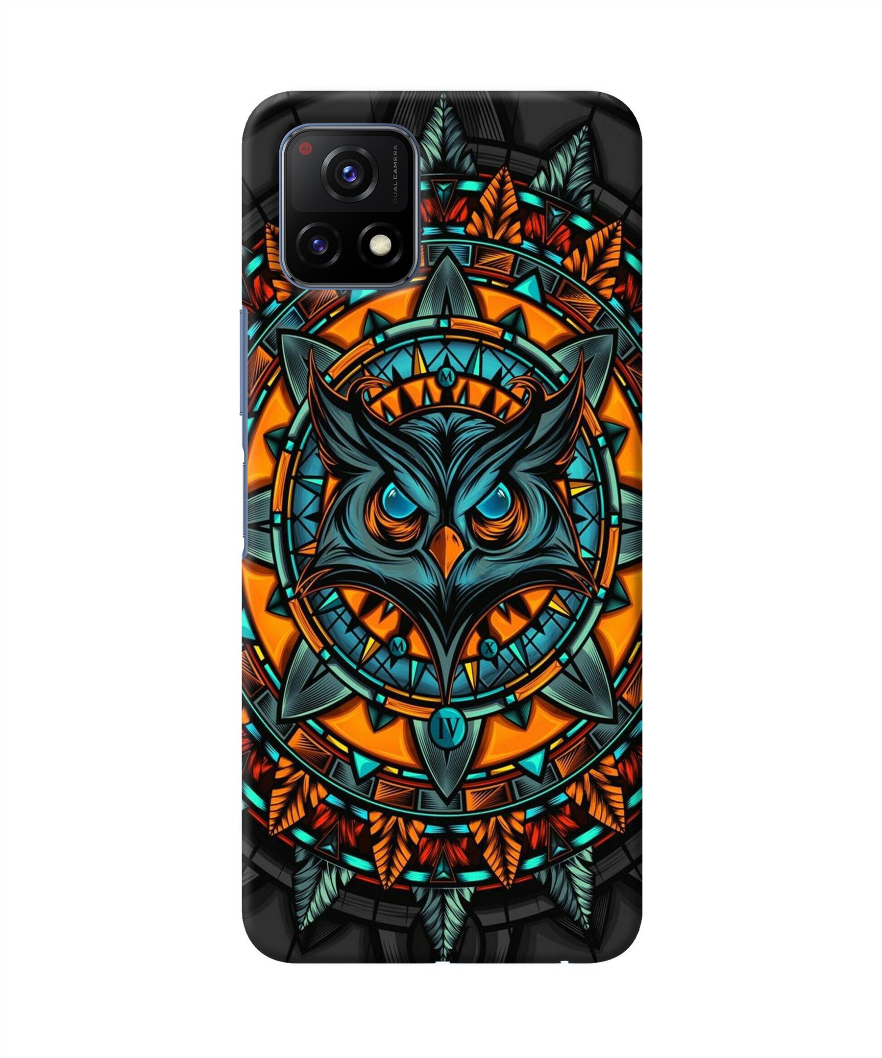 Angry Owl Art Vivo Y72 5G Back Cover