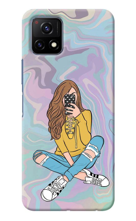 Selfie Girl Vivo Y72 5G Back Cover