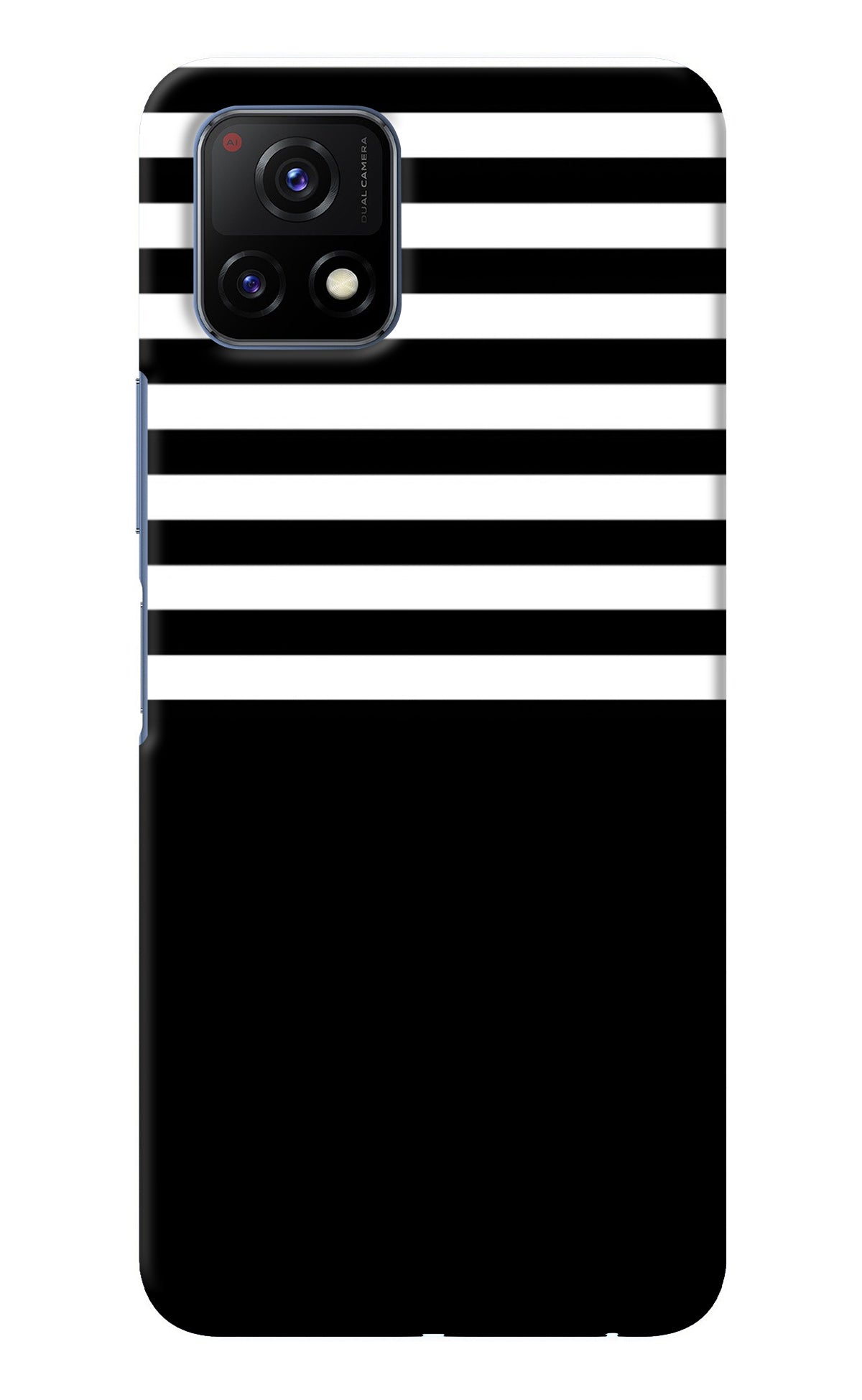 Black and White Print Vivo Y72 5G Back Cover