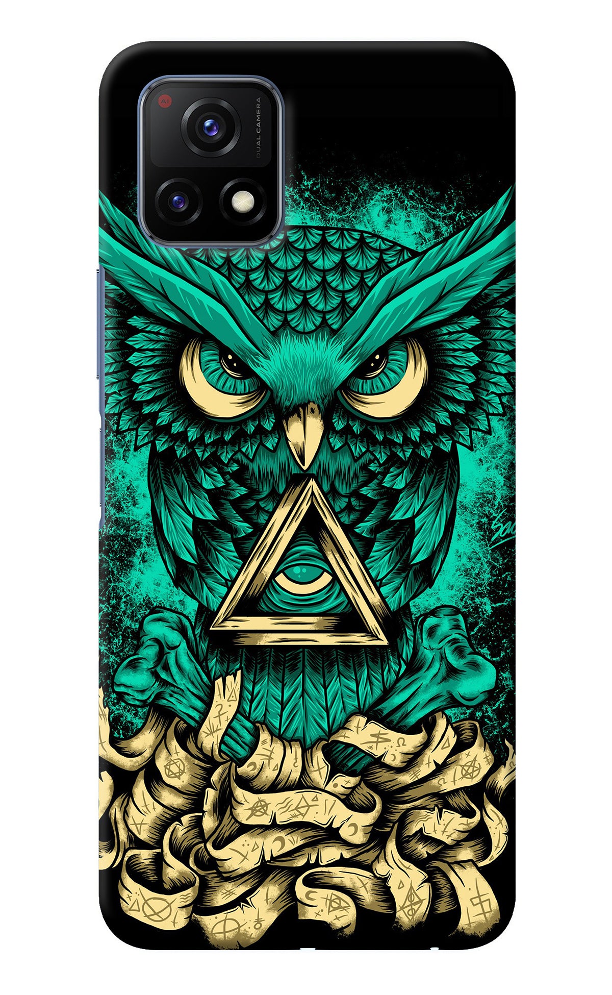 Green Owl Vivo Y72 5G Back Cover