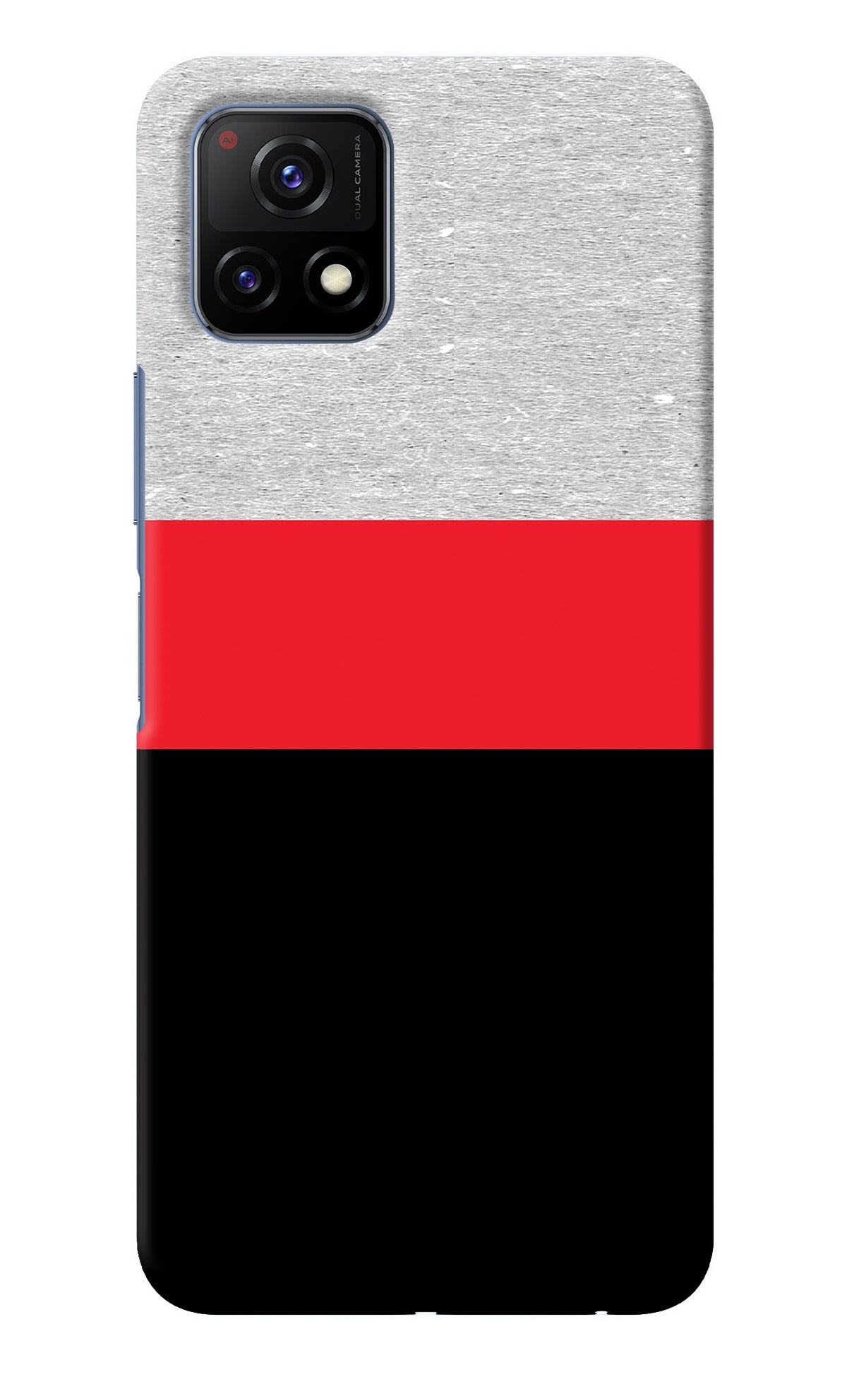 Tri Color Pattern Vivo Y72 5G Back Cover