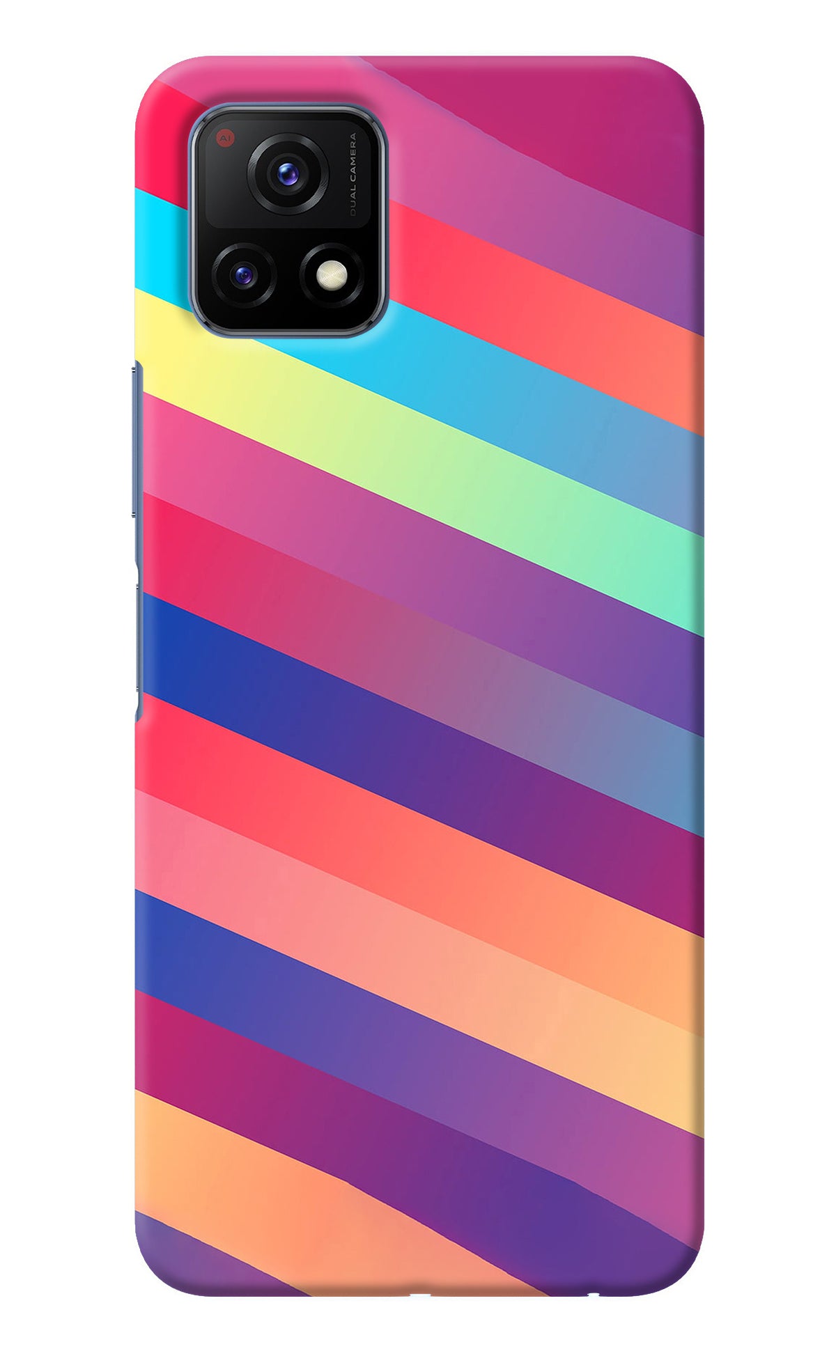 Stripes color Vivo Y72 5G Back Cover