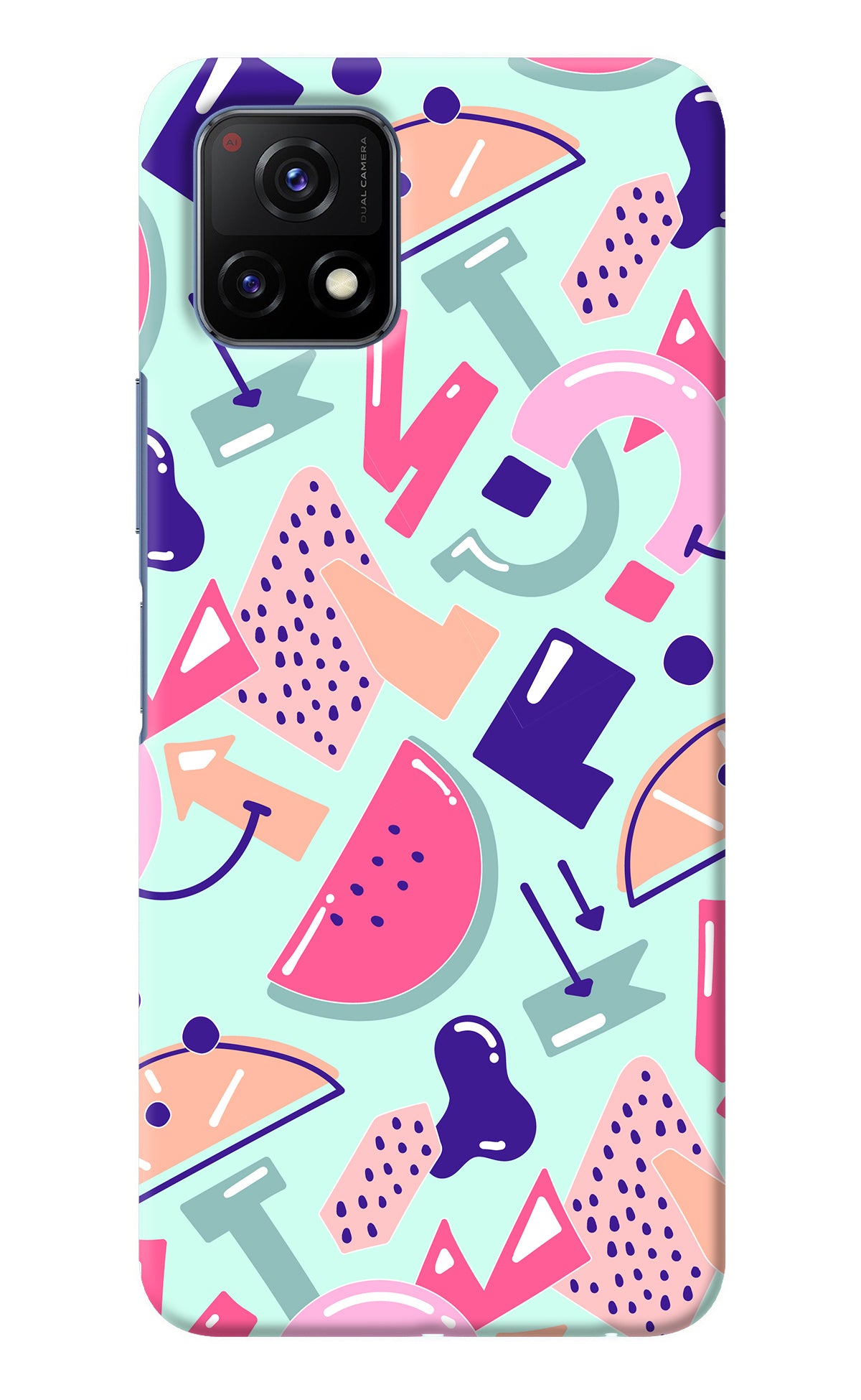 Doodle Pattern Vivo Y72 5G Back Cover