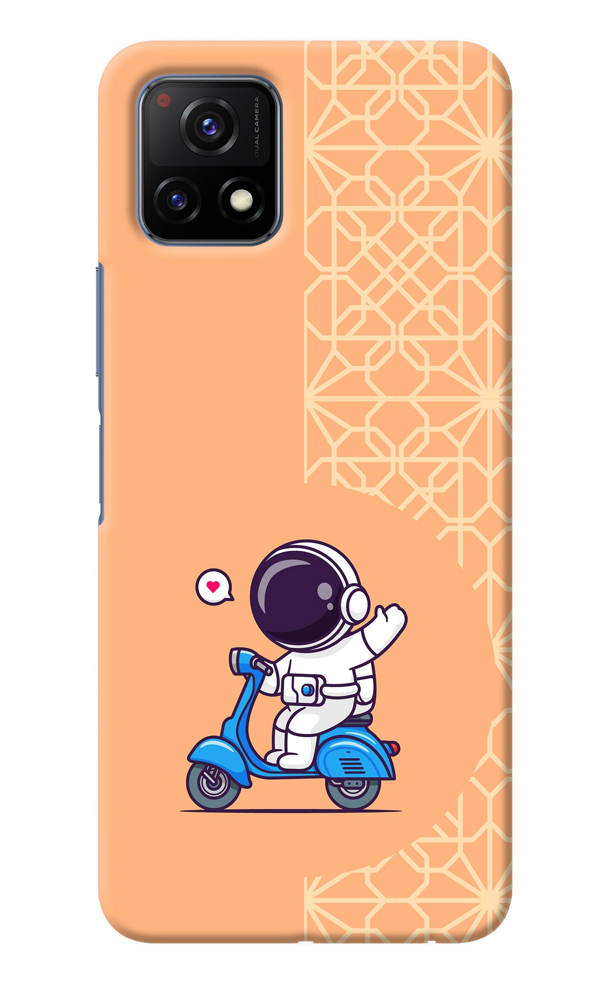 Cute Astronaut Riding Vivo Y72 5G Back Cover