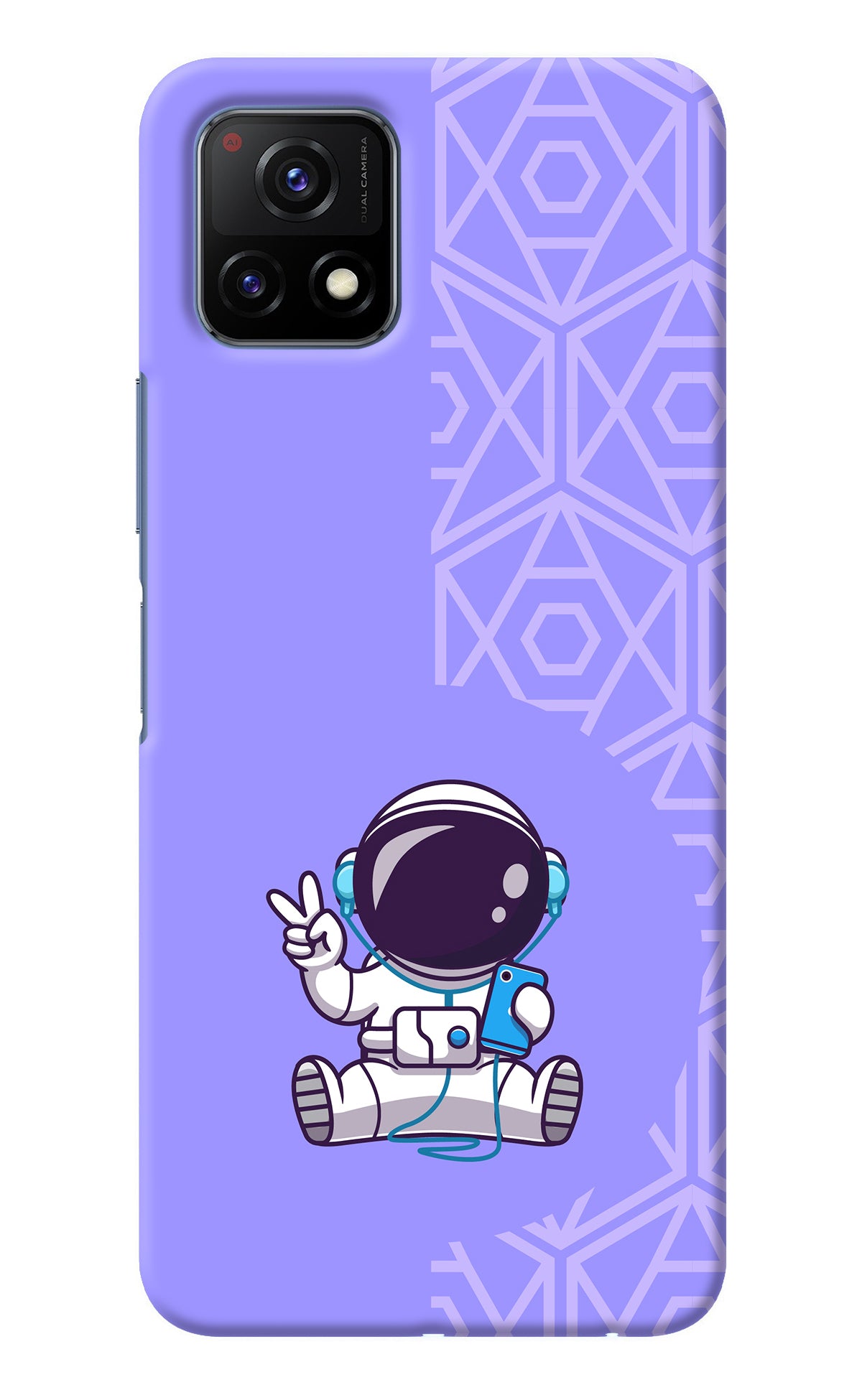 Cute Astronaut Chilling Vivo Y72 5G Back Cover