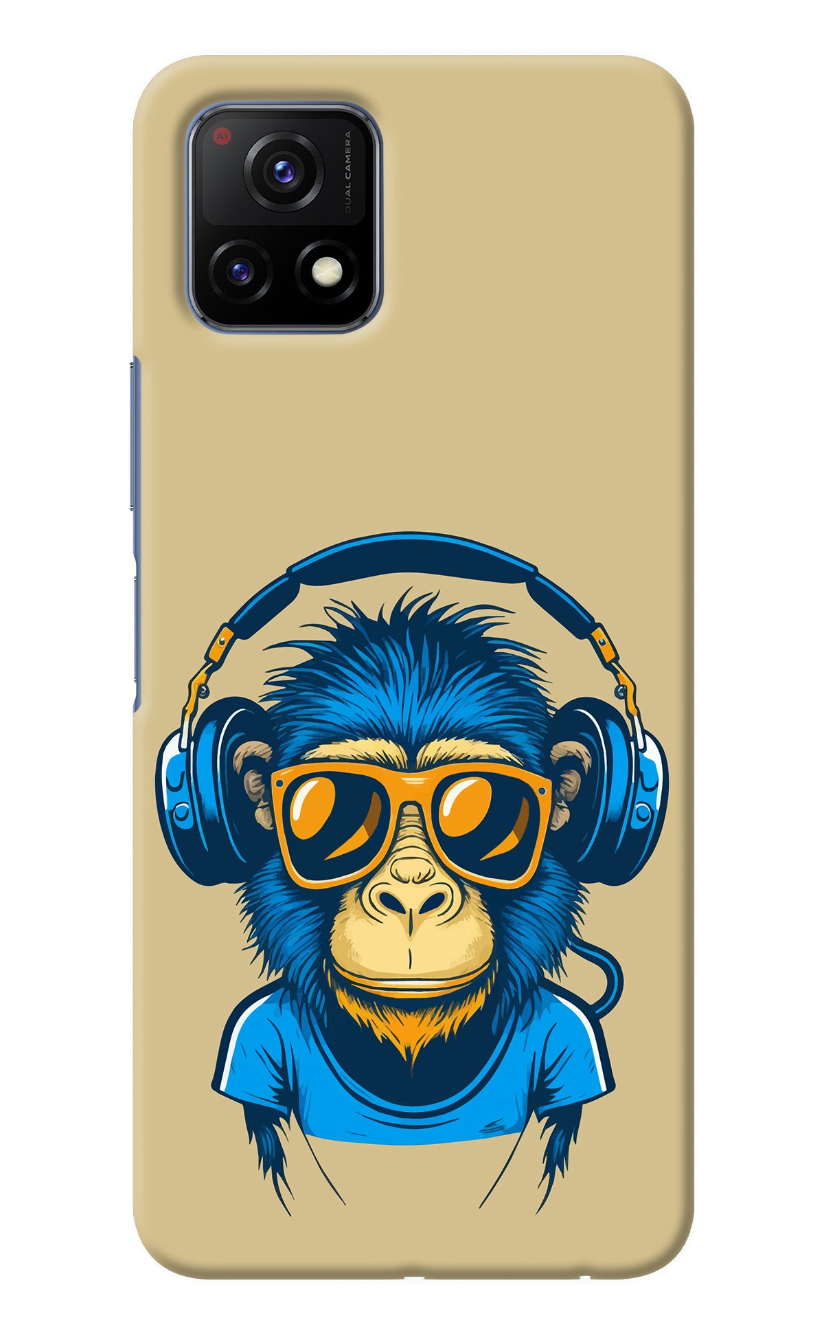 Monkey Headphone Vivo Y72 5G Back Cover