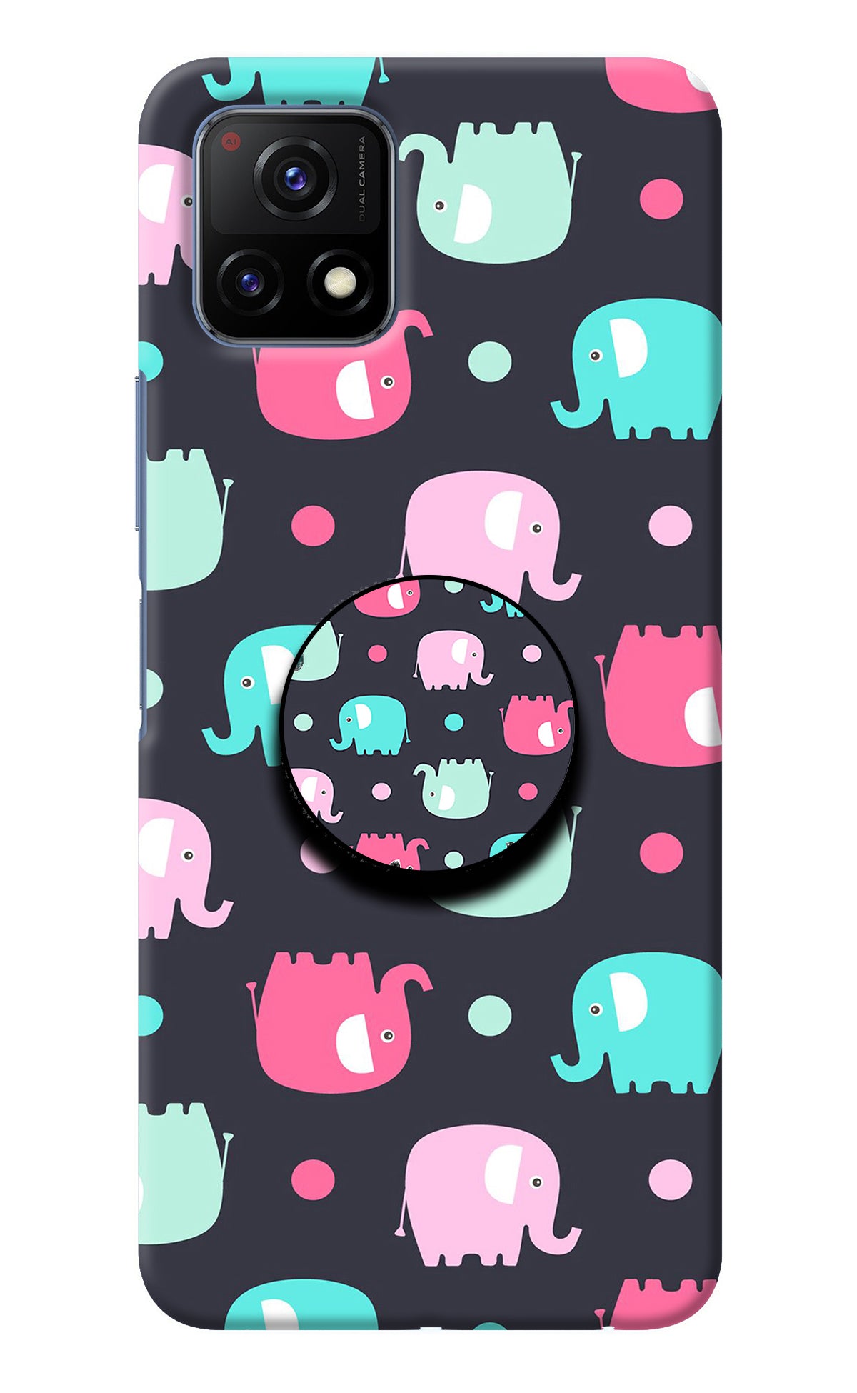 Baby Elephants Vivo Y72 5G Pop Case