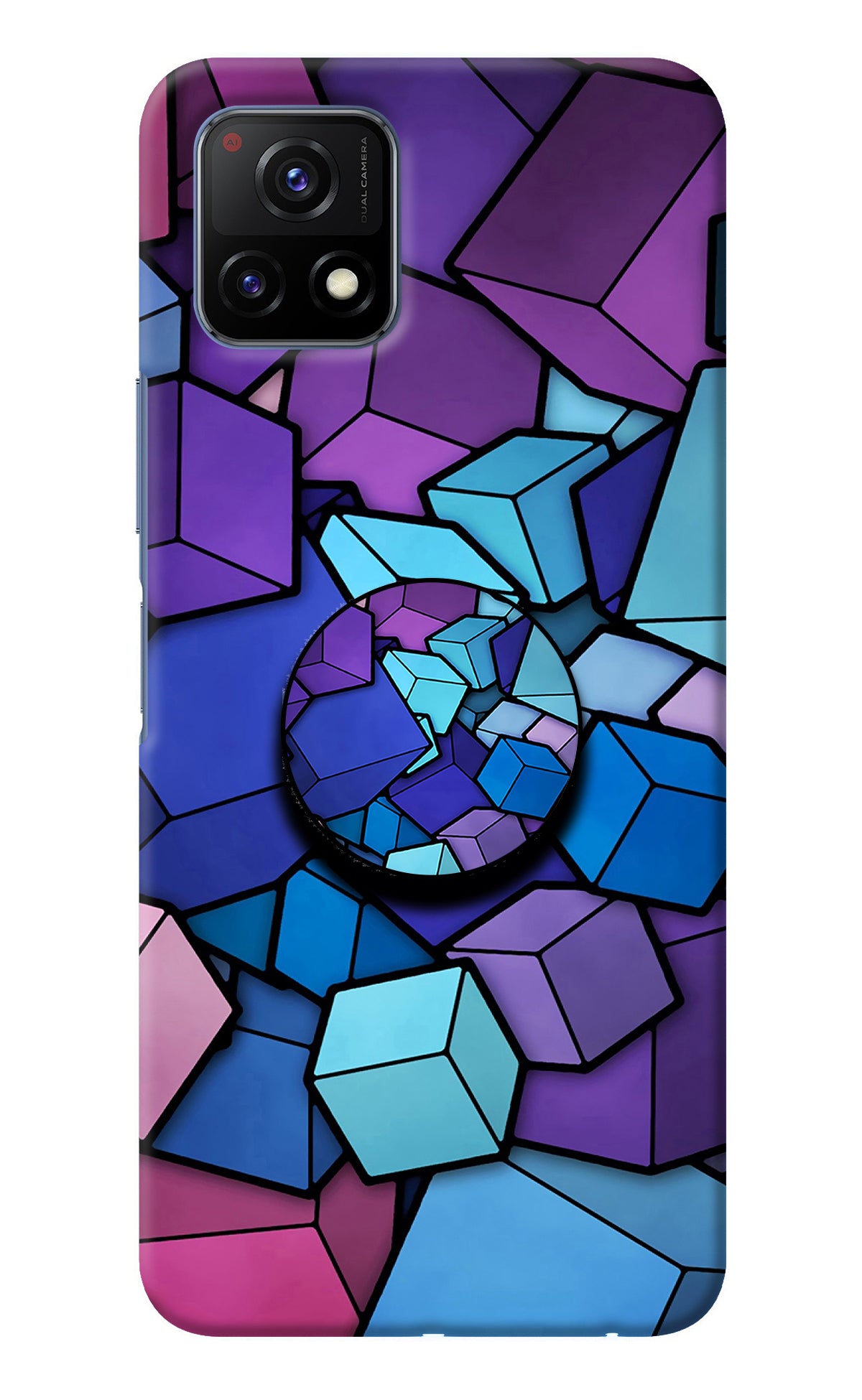 Cubic Abstract Vivo Y72 5G Pop Case