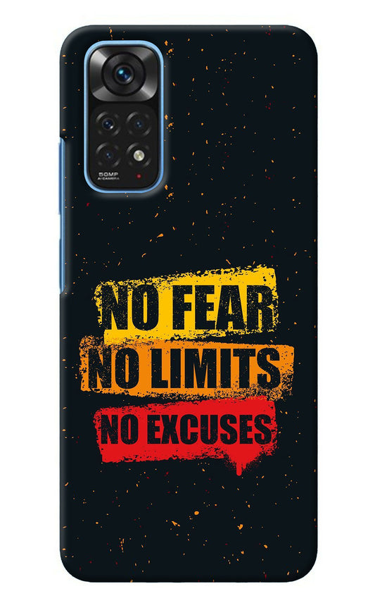 No Fear No Limits No Excuse Redmi Note 11/11S Back Cover