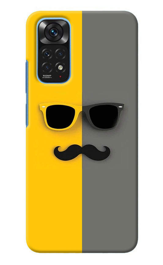 Sunglasses with Mustache Redmi Note 11/11S Back Cover