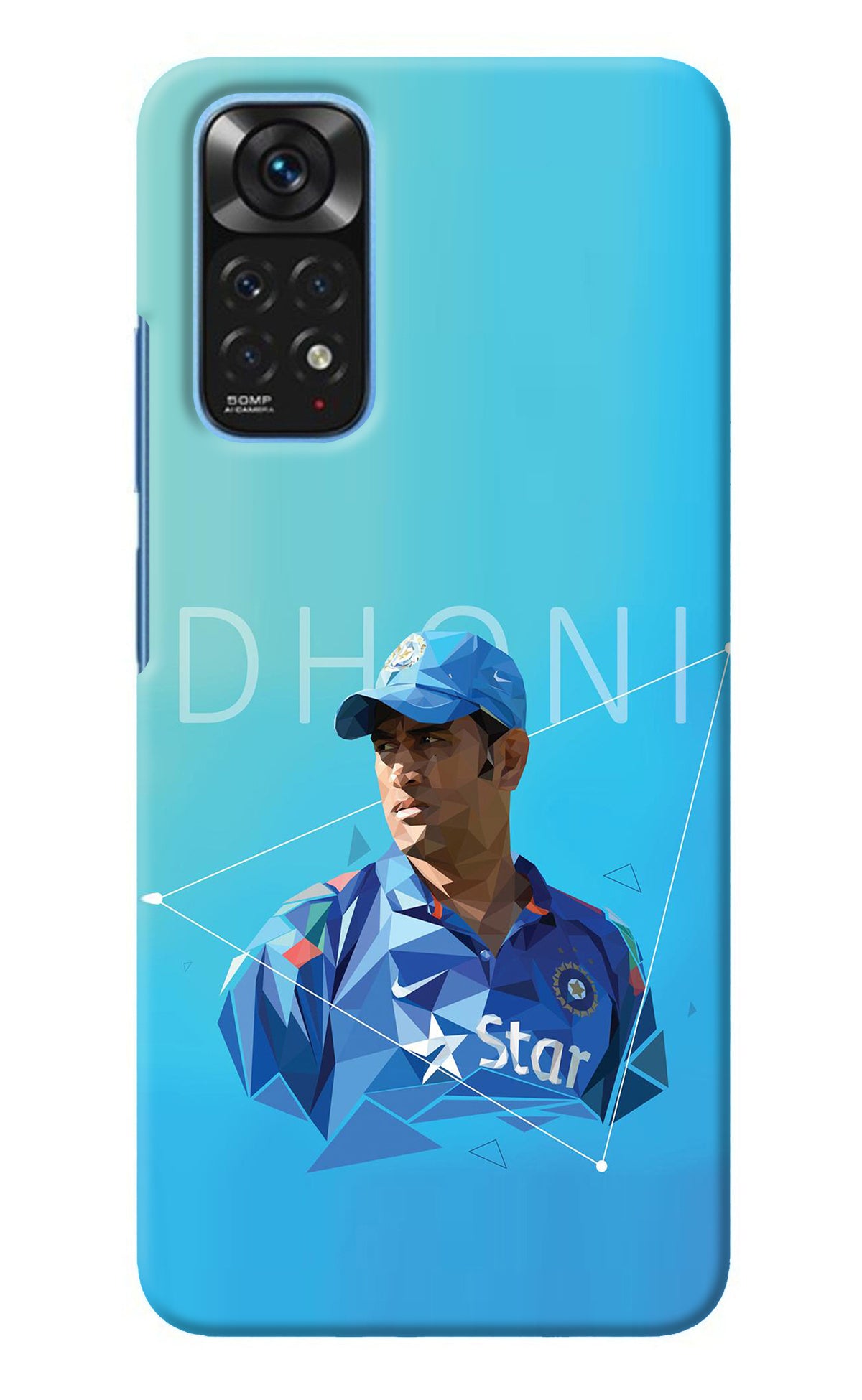 Dhoni Artwork Redmi Note 11/11S Back Cover