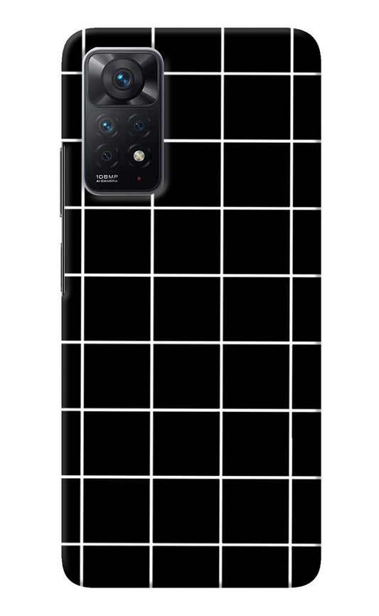 White Grid Redmi Note 11 Pro Back Cover