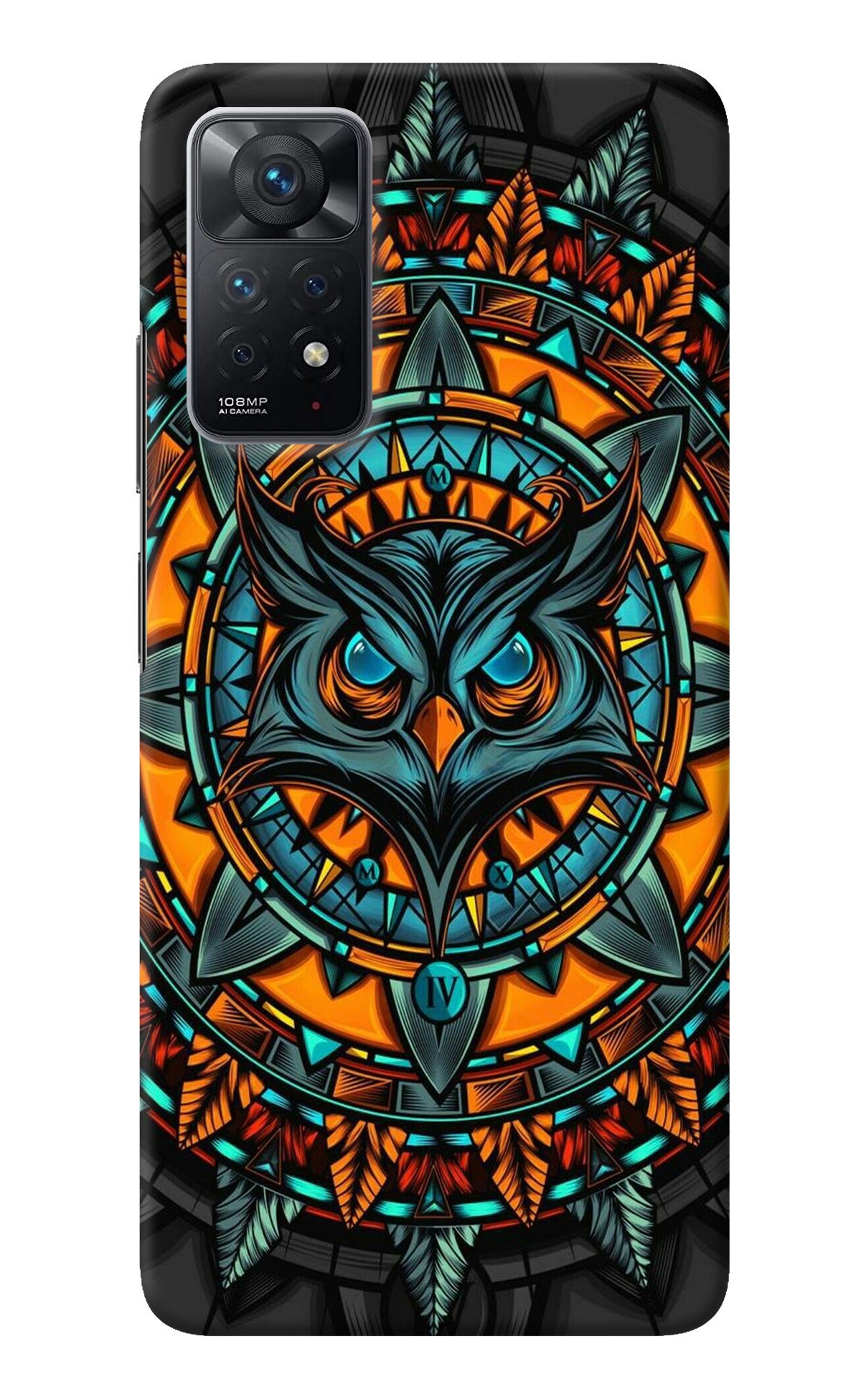 Angry Owl Art Redmi Note 11 Pro Back Cover