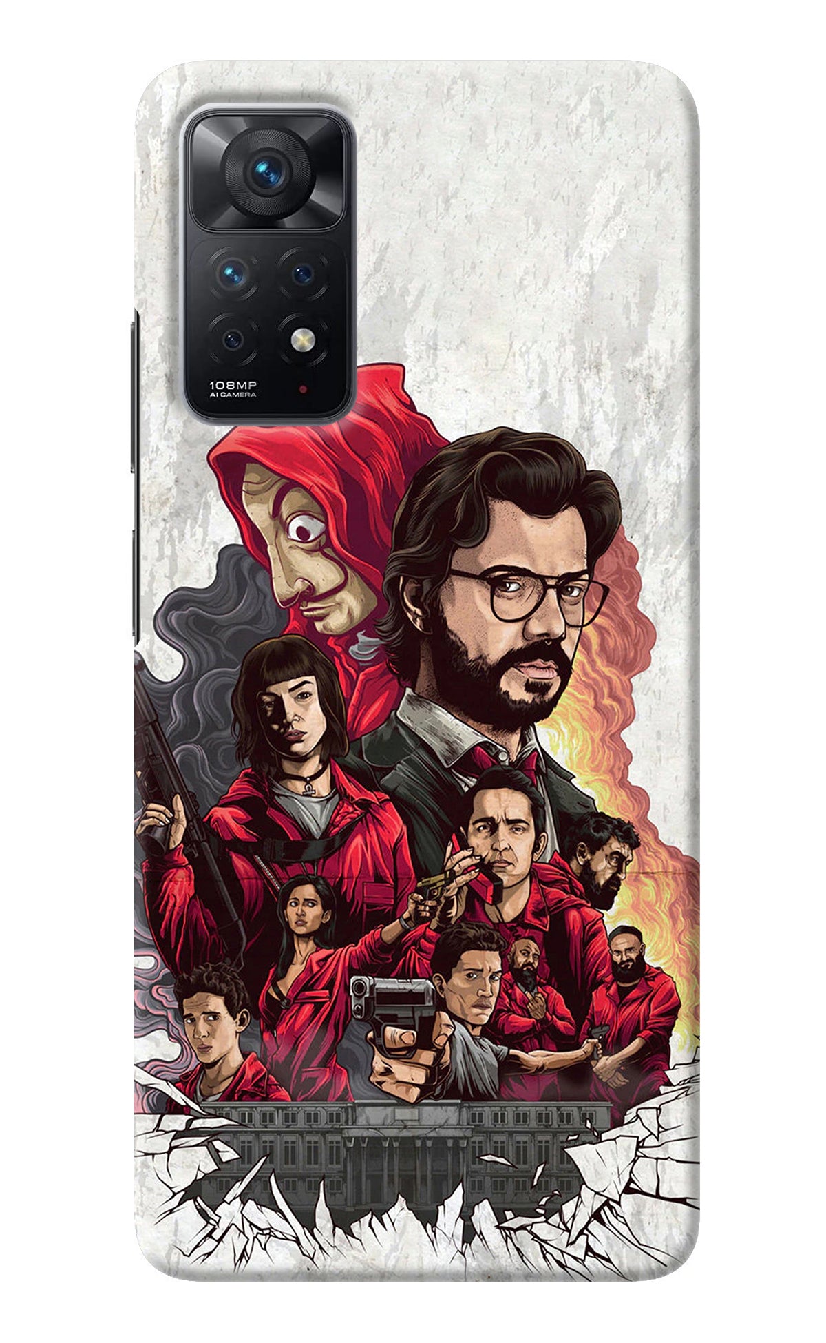 Money Heist Artwork Redmi Note 11 Pro Back Cover