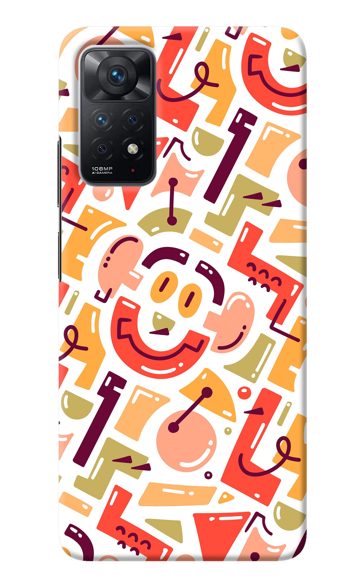 Doodle Pattern Redmi Note 11 Pro Back Cover