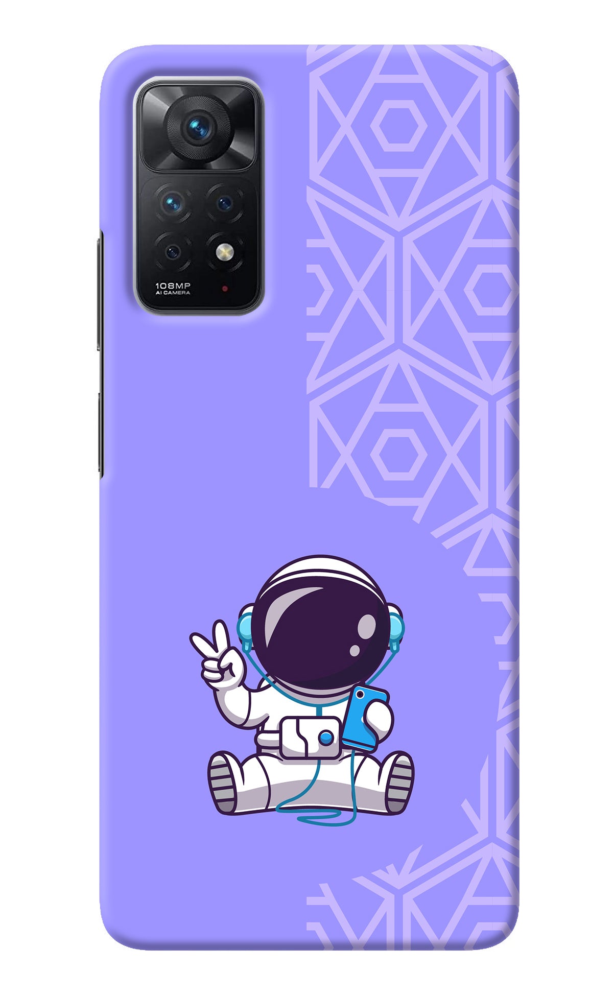 Cute Astronaut Chilling Redmi Note 11 Pro Back Cover