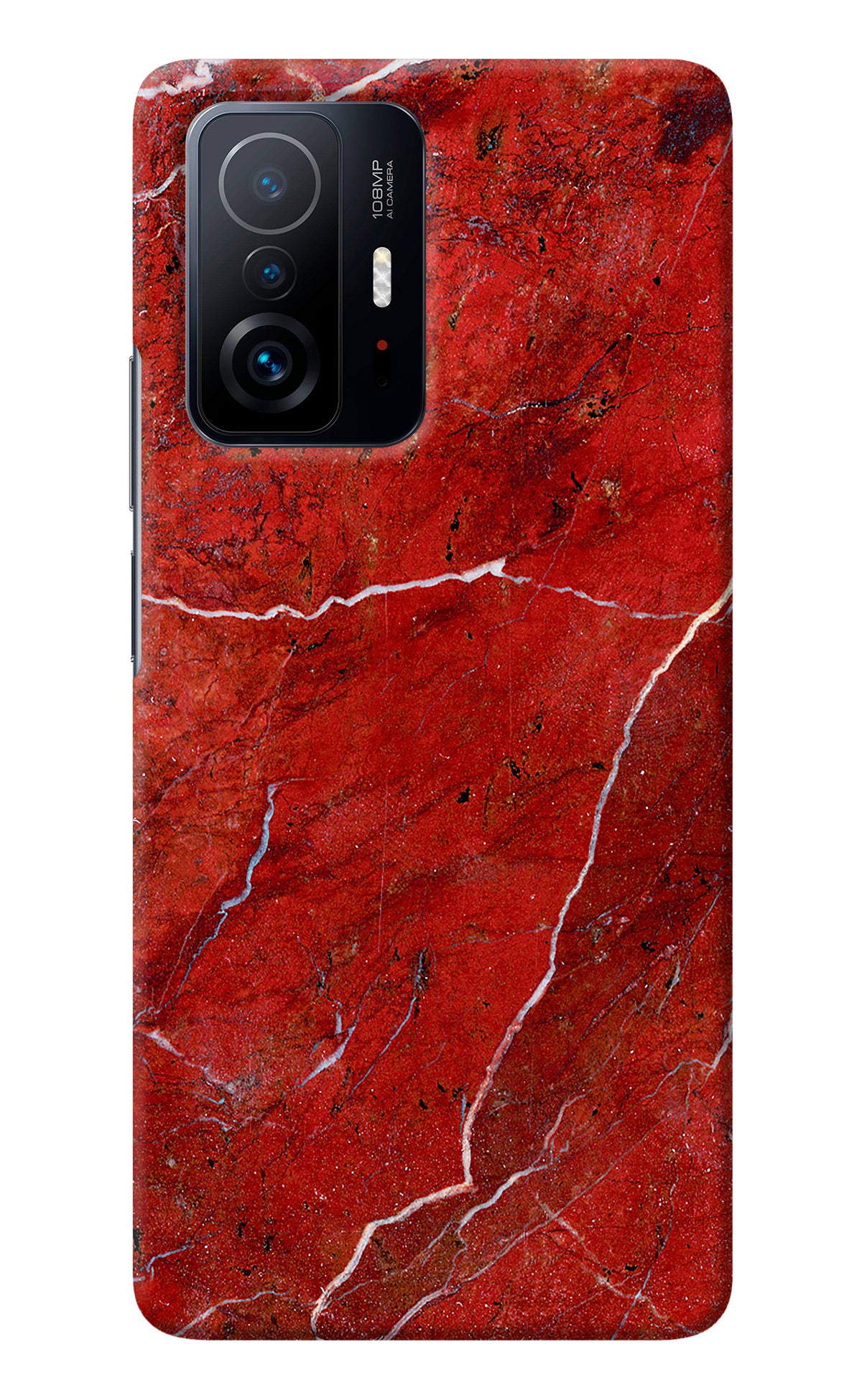 Red Marble Design Mi 11T Pro 5G Back Cover