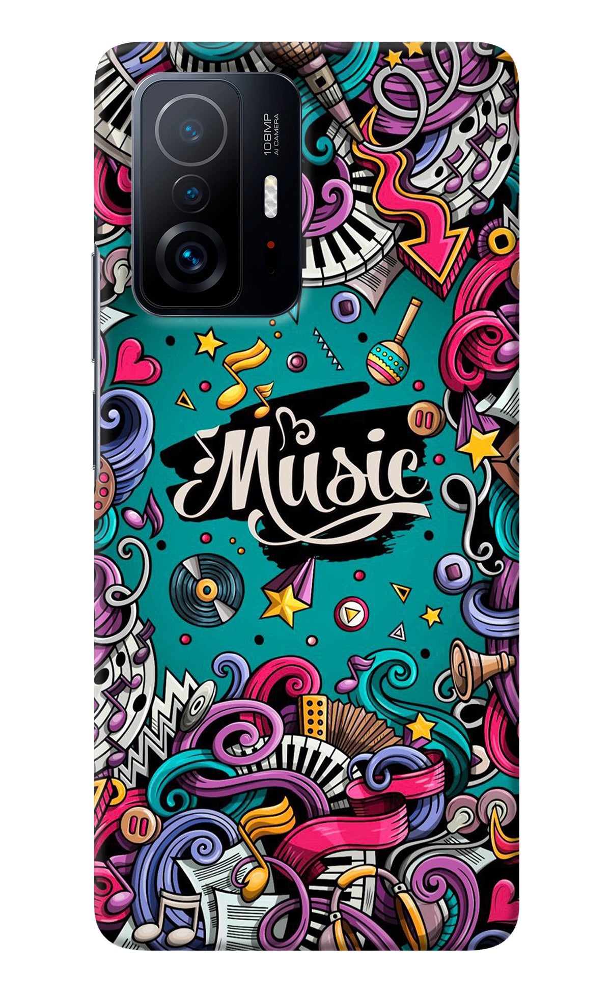 Music Graffiti Mi 11T Pro 5G Back Cover